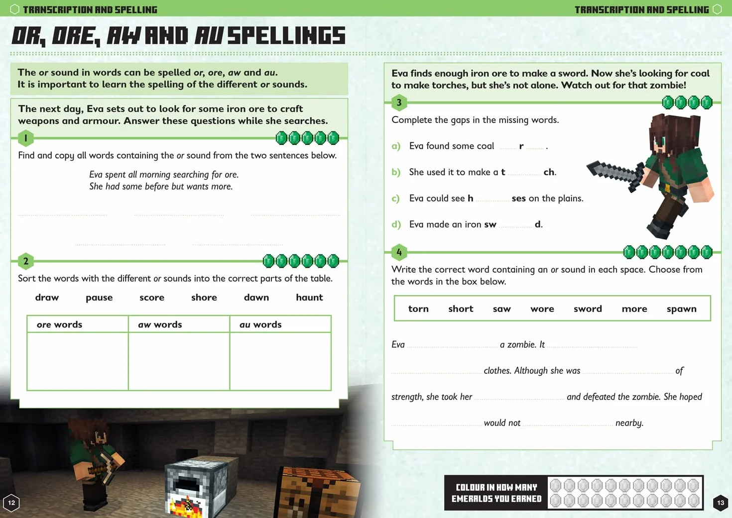Minecraft English Ages 5-6: Official Workbook