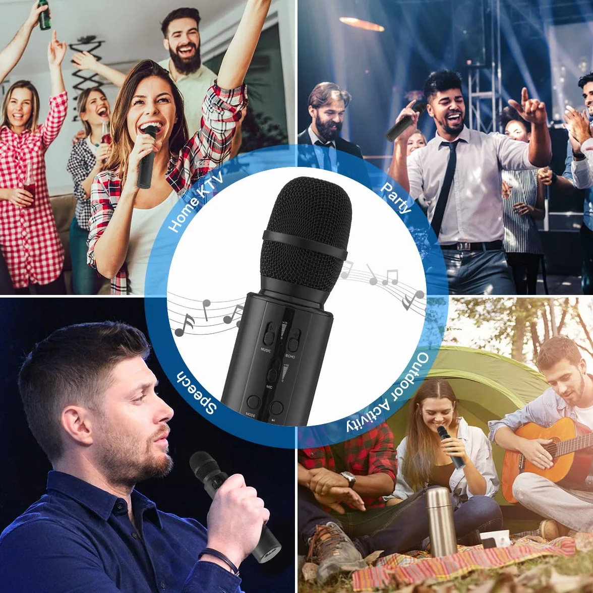 Bezprzewodowy mikrofon do karaoke Bluetooth, przenośny ręczny głośnik, maszyna do karaoke KTV