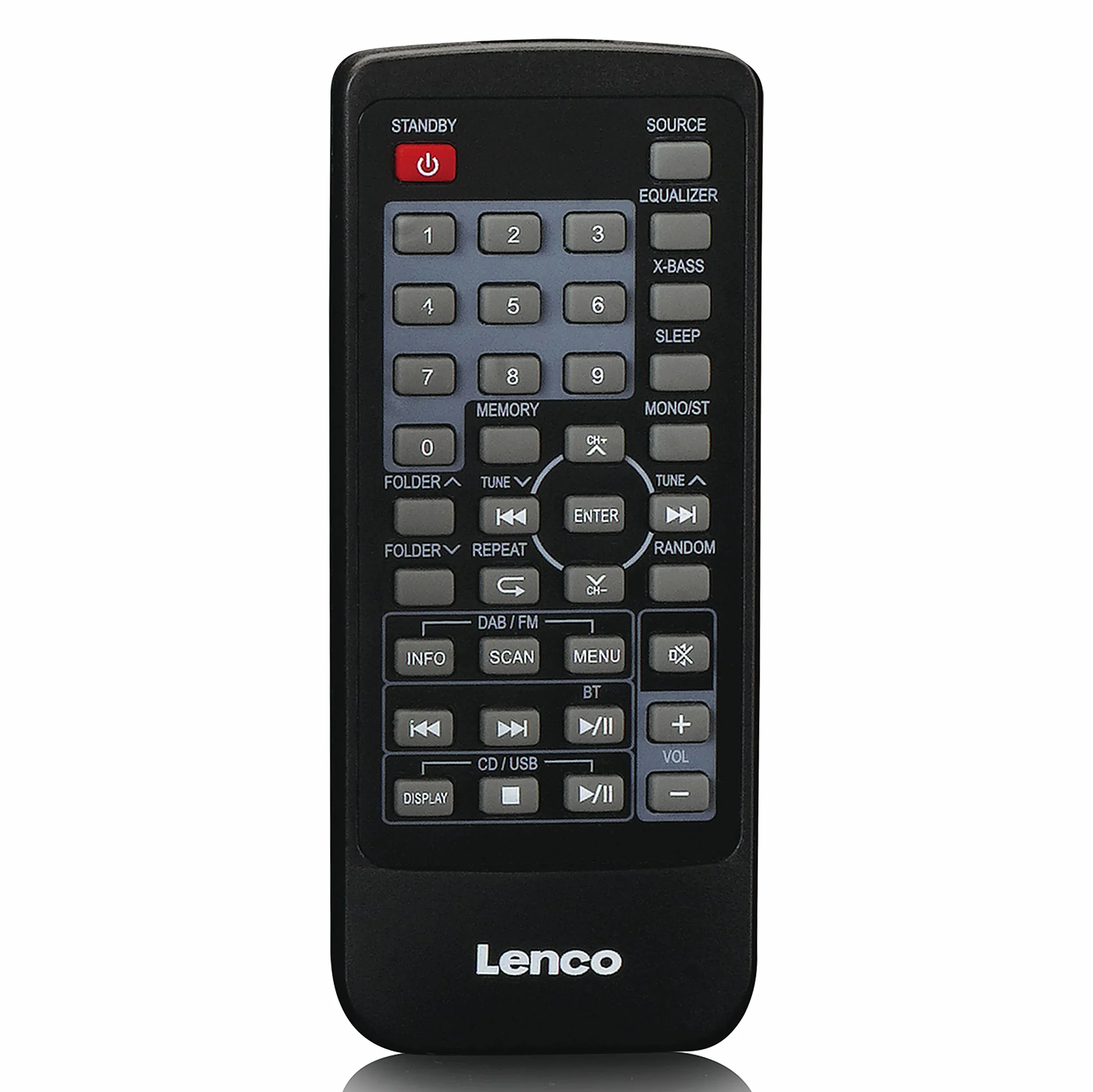 Lenco SCD-720 - Boombox DAB+ - Bluetooth 5.0 - odtwarzacz CD/MP3 od góry - magnetofon - radio FM - złącze USB - 2 x 6 W RMS - Bass Reflex - pilot zdalnego sterowania - srebrny
