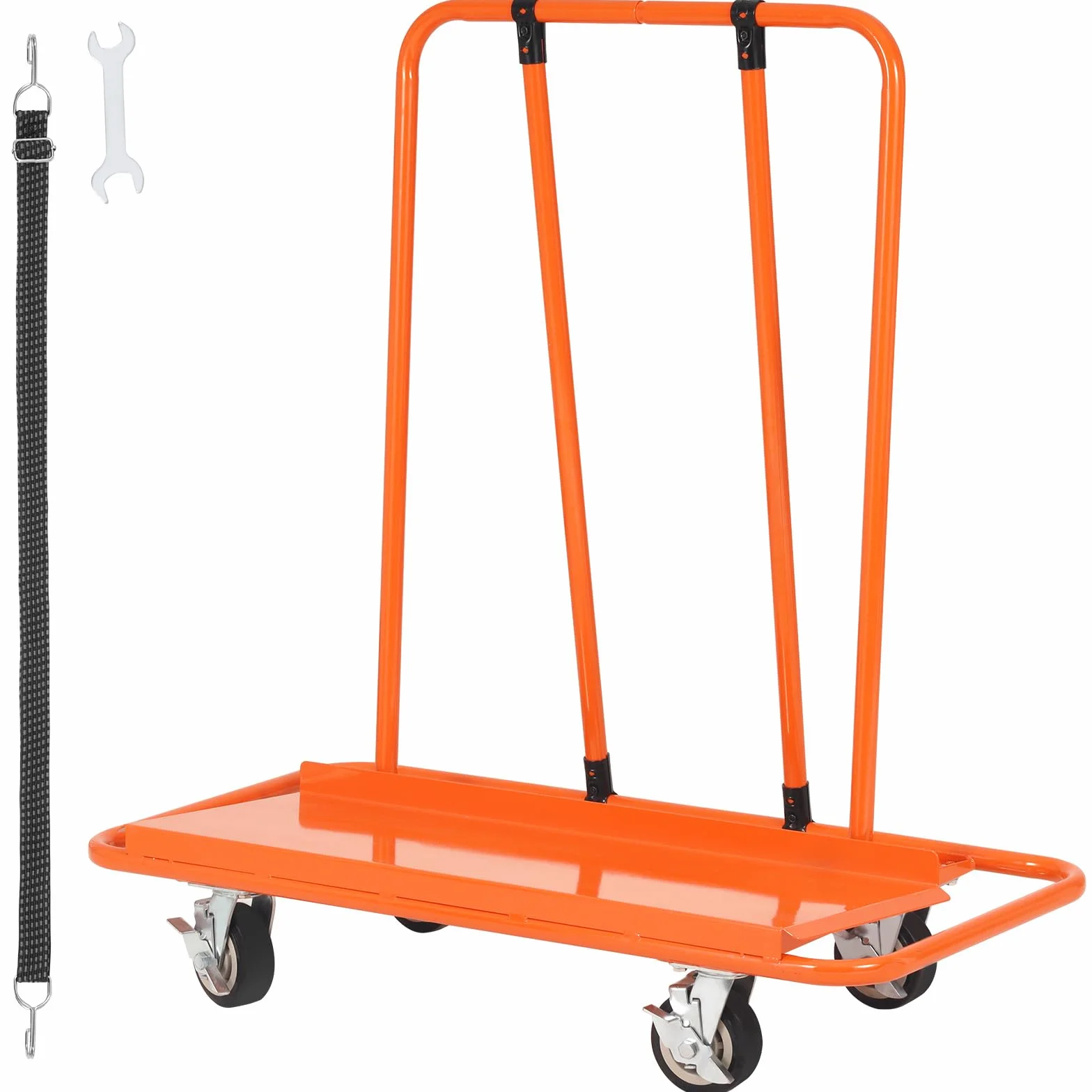 VEVOR Wózek z płytami o nośności 1360 kg, stal Q235, z uniwersalnymi kółkami, pomoc transportowa, wózek platformowy, wózek do dużych obciążeń, 1155 x 555 x 1180 mm