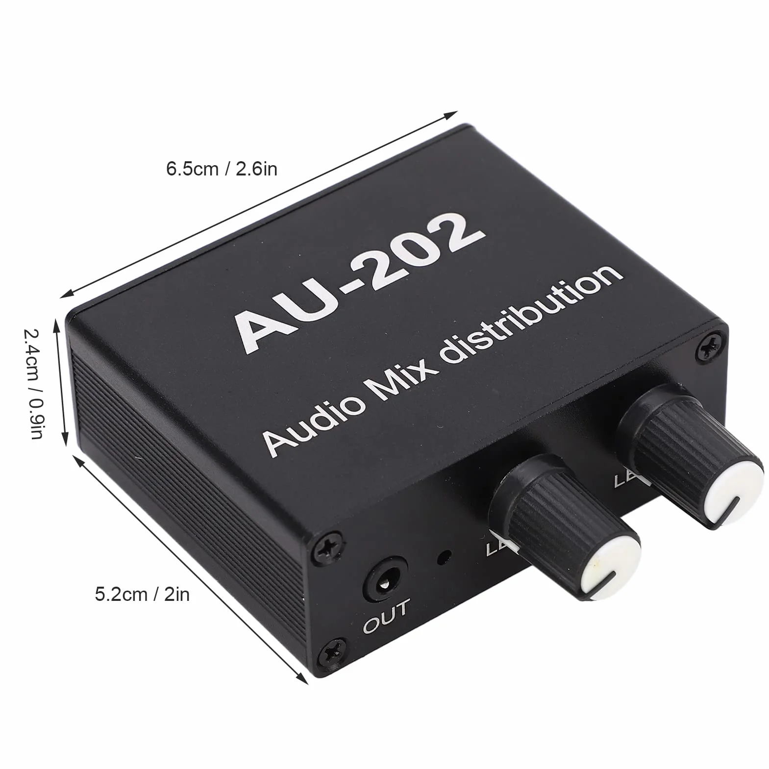 Mini mikser audio 2 wejścia i 2 wyjścia stereofoniczny mikser dystrybucyjny z zasilaczem Idealny do małych klubów lub barów