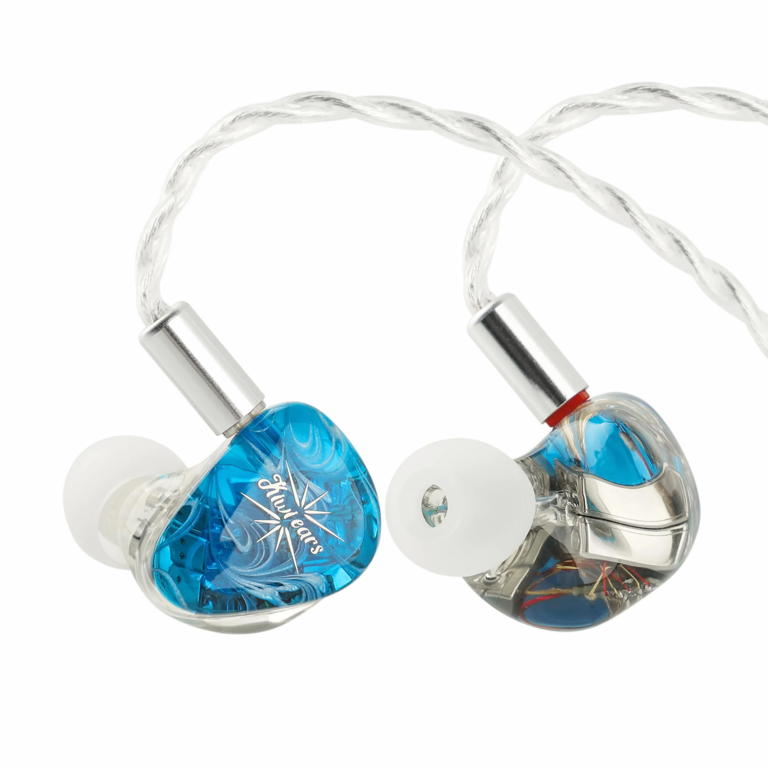 Kiwi Ears Orchestra Lite Custom 8BA IEM Monitor douszny z kablem OFC 7n, Niebieski