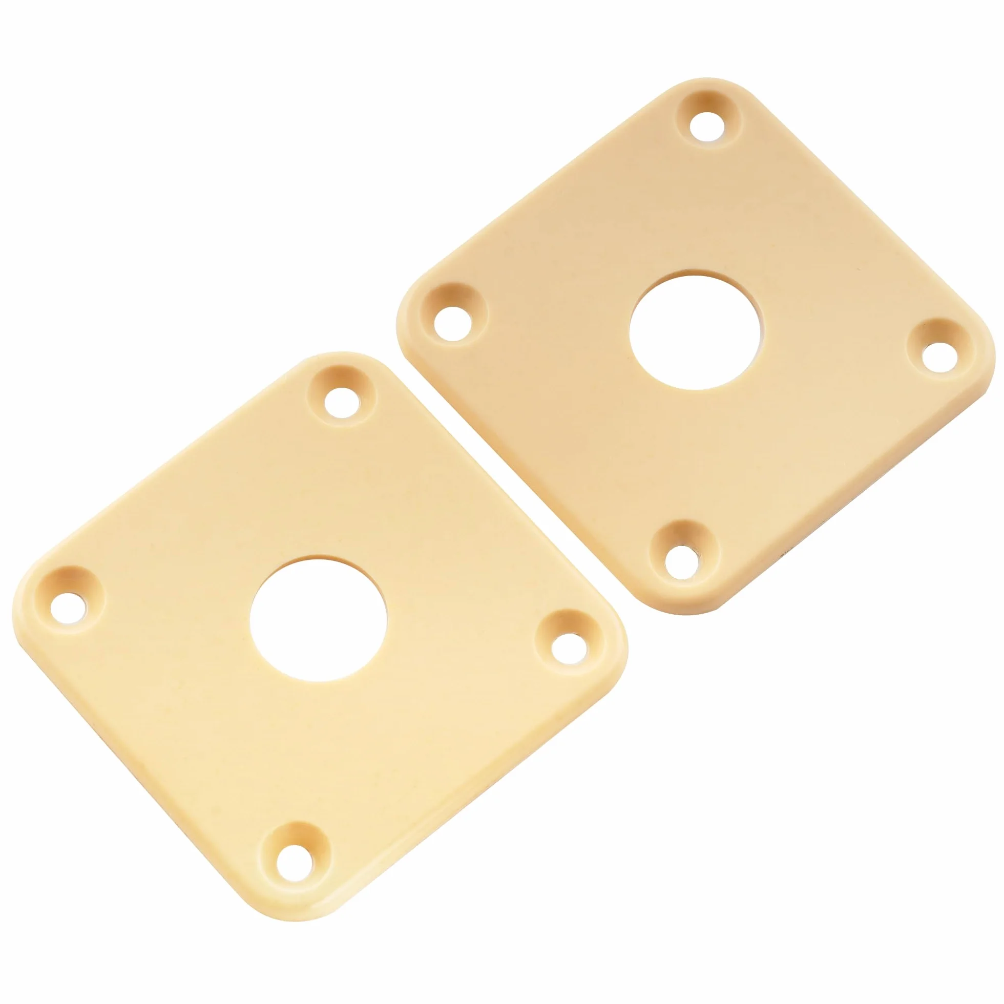 Musiclily Pro Plastikowa Zakrzywiony Płytka Gniazda Jack do Gitary USA Les Paul Epiphone Les Paul, Kremowy(2 szt.)