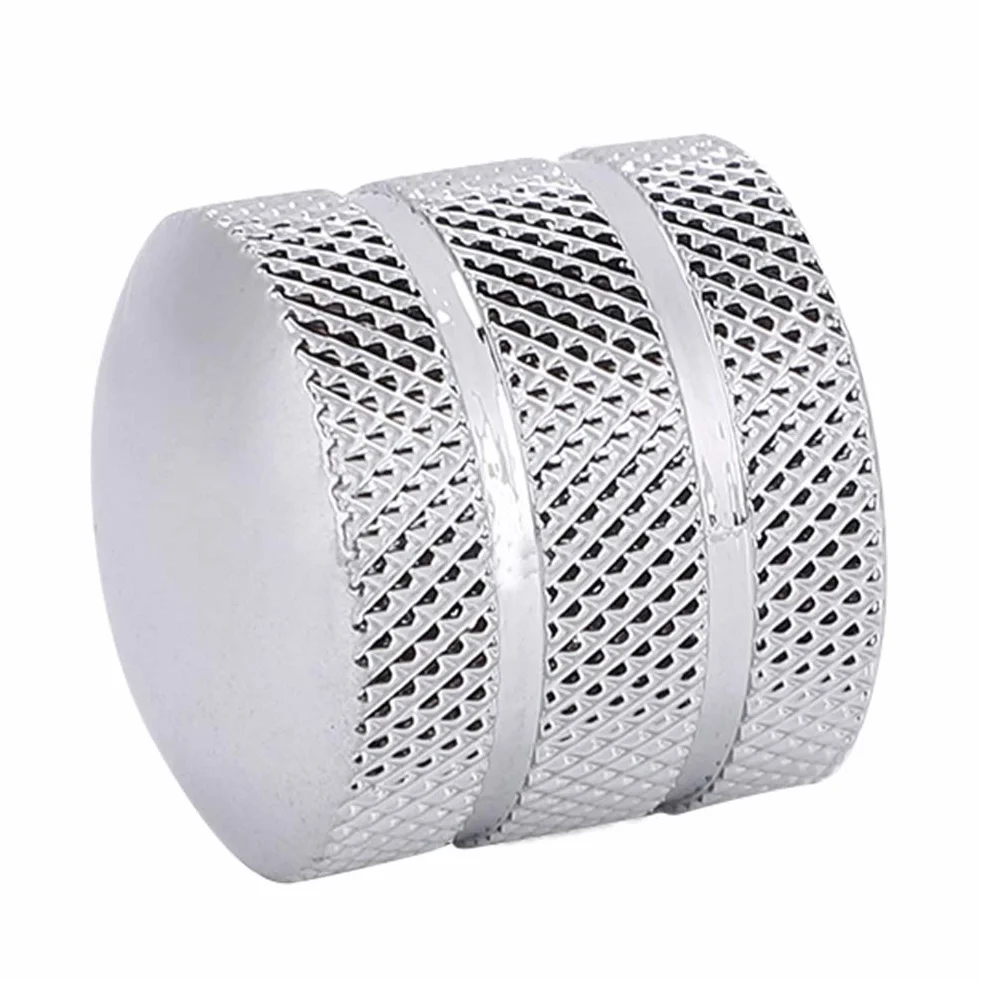 2 szt. guziki gitarowe Bass Dome Guziki 6 mm Metal E gitara basowa guziki potencjometr nasadka Volume Ton (srebrny)