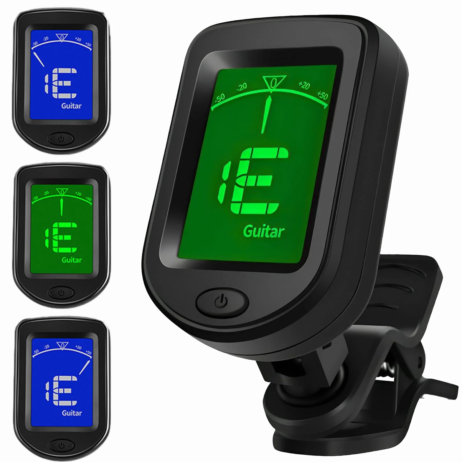 Jinlaili Tuner gitarowy,Uniwersalny tuner,Tuner Chromatyczny Klip,Elektroniczny Tuner,Cyfrowy Tuner z 360° Kolorowy Wyświetlacz LCD, do Gitary, Bas, Ukulele, Skrzypce