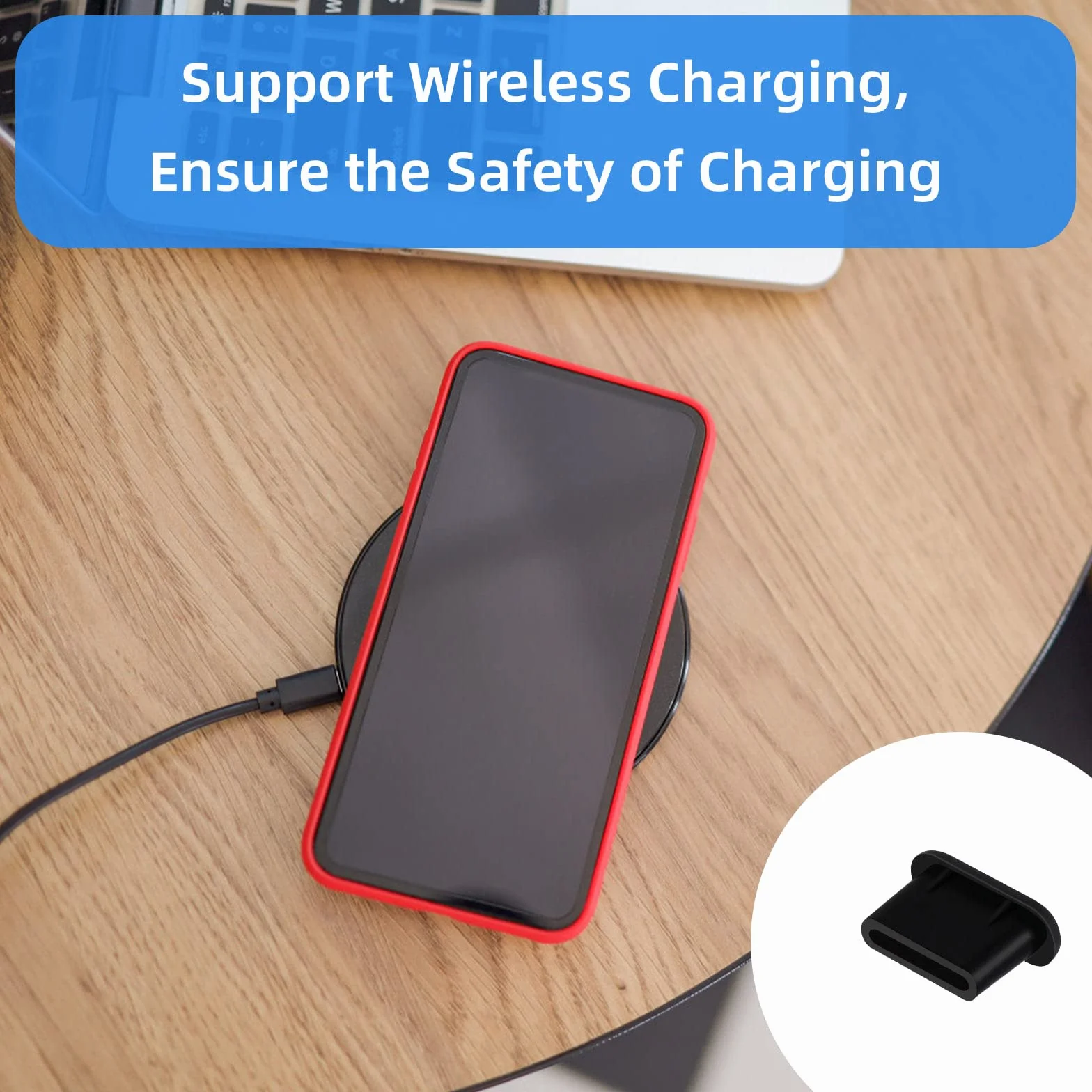 Giantree Zestaw 25 sztuk wtyczek antypyłowych typu C, silikonowe antypyłowe osłony do portu ładowania USB C, osłony antypyłowe na wtyki typu C, zatyczki do smartfonów i laptopów