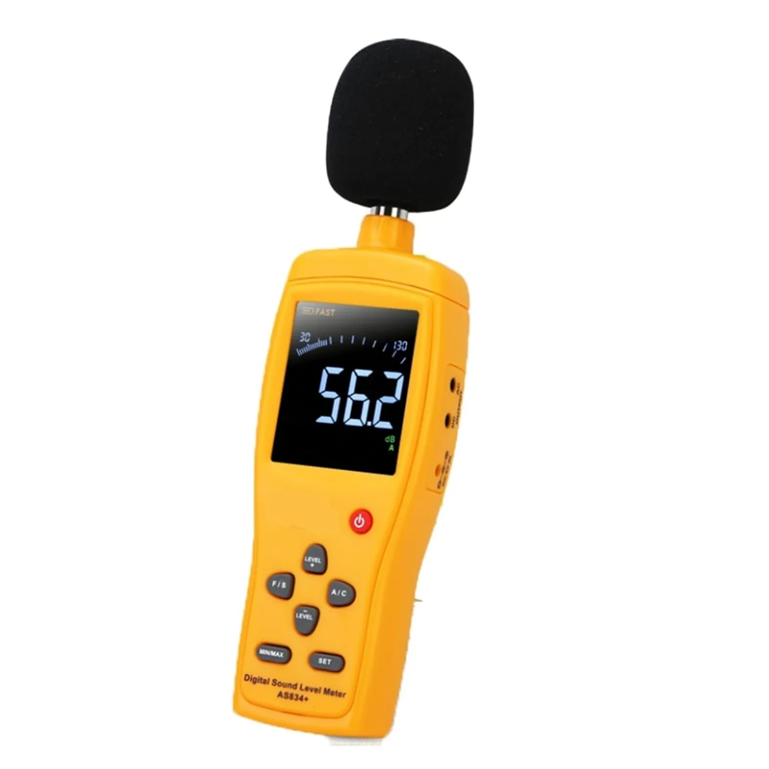 Czujnik hałasu INTELIGENTNY CZUJNIK AS834+ AS844+ Cyfrowy miernik poziomu dźwięku LCD Noisemeter 30-130dB Poziom hałasu Decybel Monitorowanie Tester Instrument | AS834 Plus
