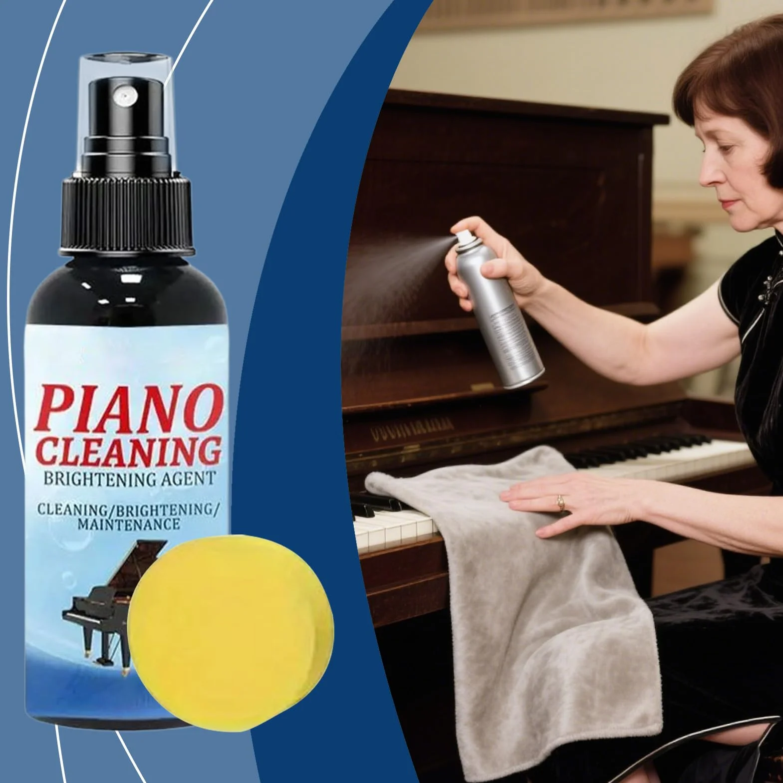 Płyn Do Czyszczenia Klawiszy Fortepianu | Środek Do Polerowania I Czyszczenia Klawiszy Pianina | 100 Ml Płyn Usuwający Plamy I Odcinki Palców | Klawiatur Muzycznych I Komputerowych