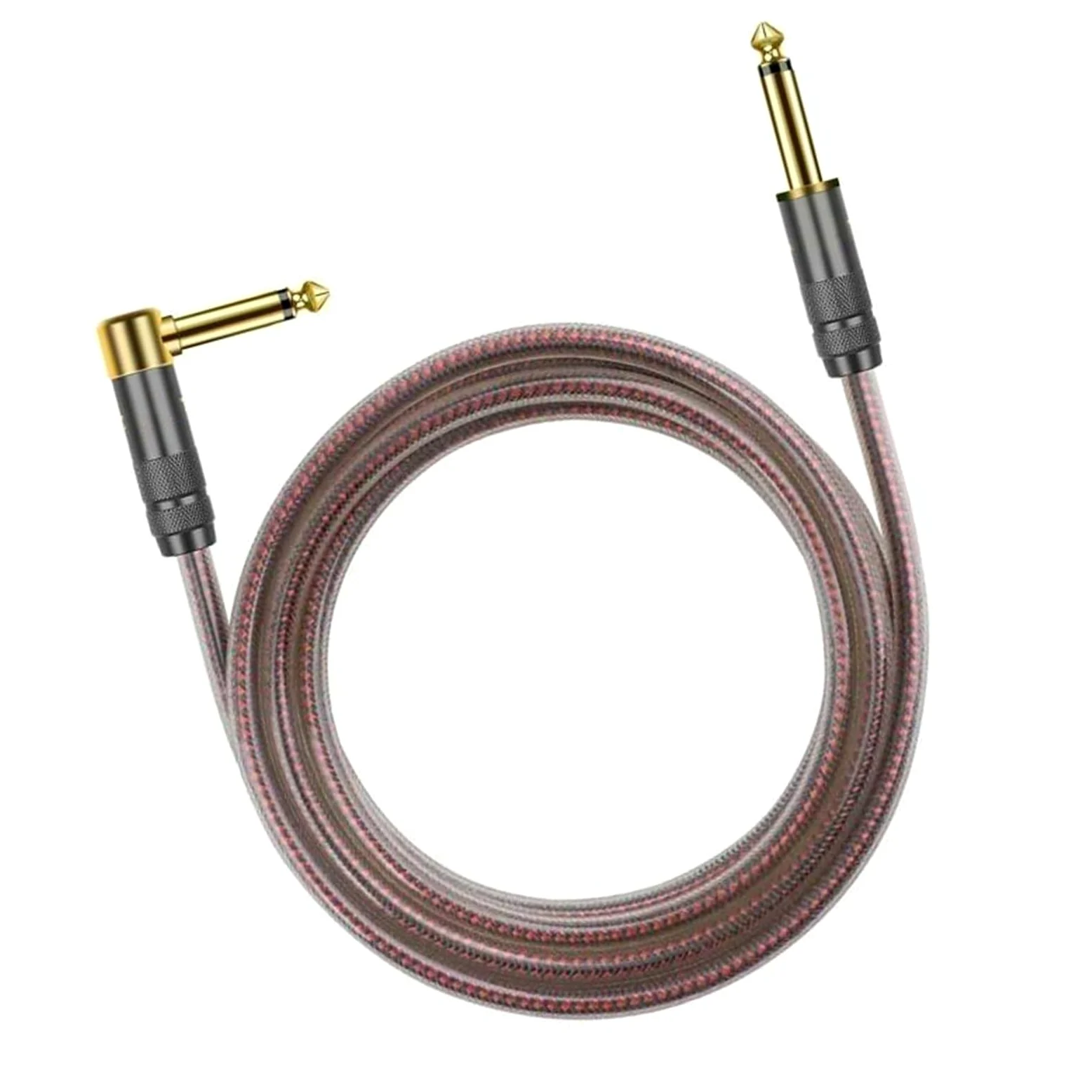 kabel audio instrumentu muzycznego 6,35 Mm Kabel 1/4 Cala Kątowy Kabel Instrumentalny Profesjonalny Kabel Do Gitary Elektrycznej Do Przedwzmacniacza Wzmacniacza(15m)