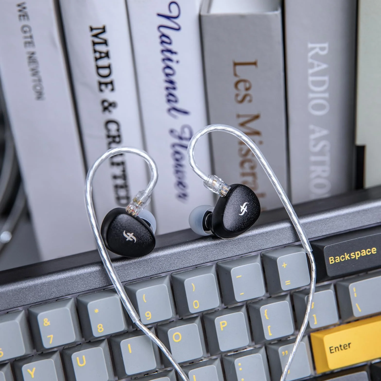 LINSOUL SIMGOT EA500 DSP dynamiczny sterownik 10 mm monitor douszny, Dual Cavity IEM z wymienną dyszą tuningową, zdejmowany 2-pinowy posrebrzany kabel dla audiofilów