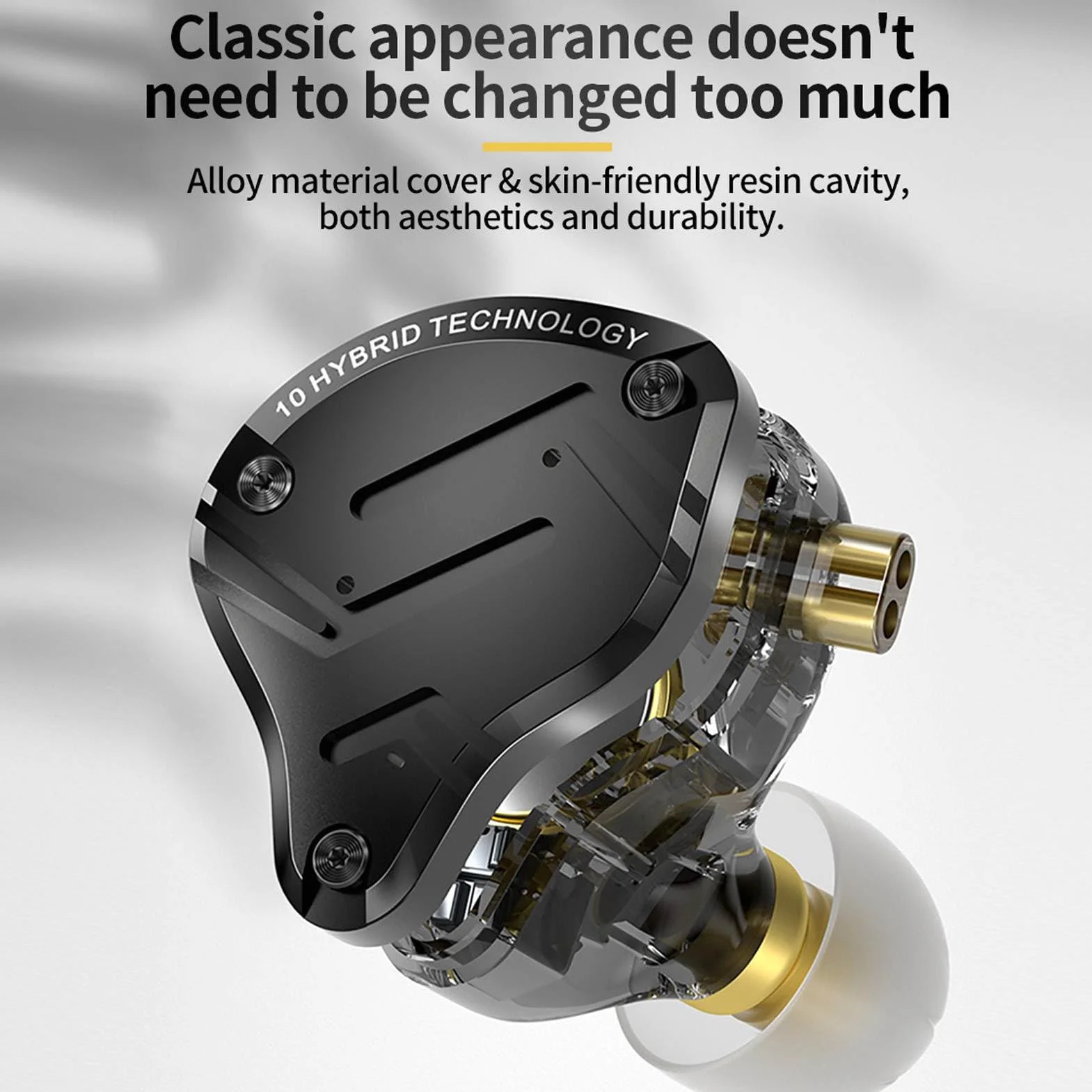 KZ ZS10 PRO X Przewodowe słuchawki douszne z monitorem 1DD 4BA Hybrydowy sterownik HiFi Odpinane, posrebrzane 0,75 mm 2-pinowy kabel Słuchawki do telefonu Tablet komputerowy