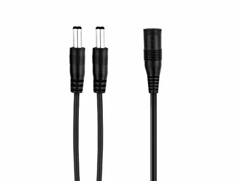 adaptare 93532 niskonapięciowy kabel Y (gniazdo DC na 2 x wtyczka), 5,5 x 2,1 mm, 40 cm, czarny