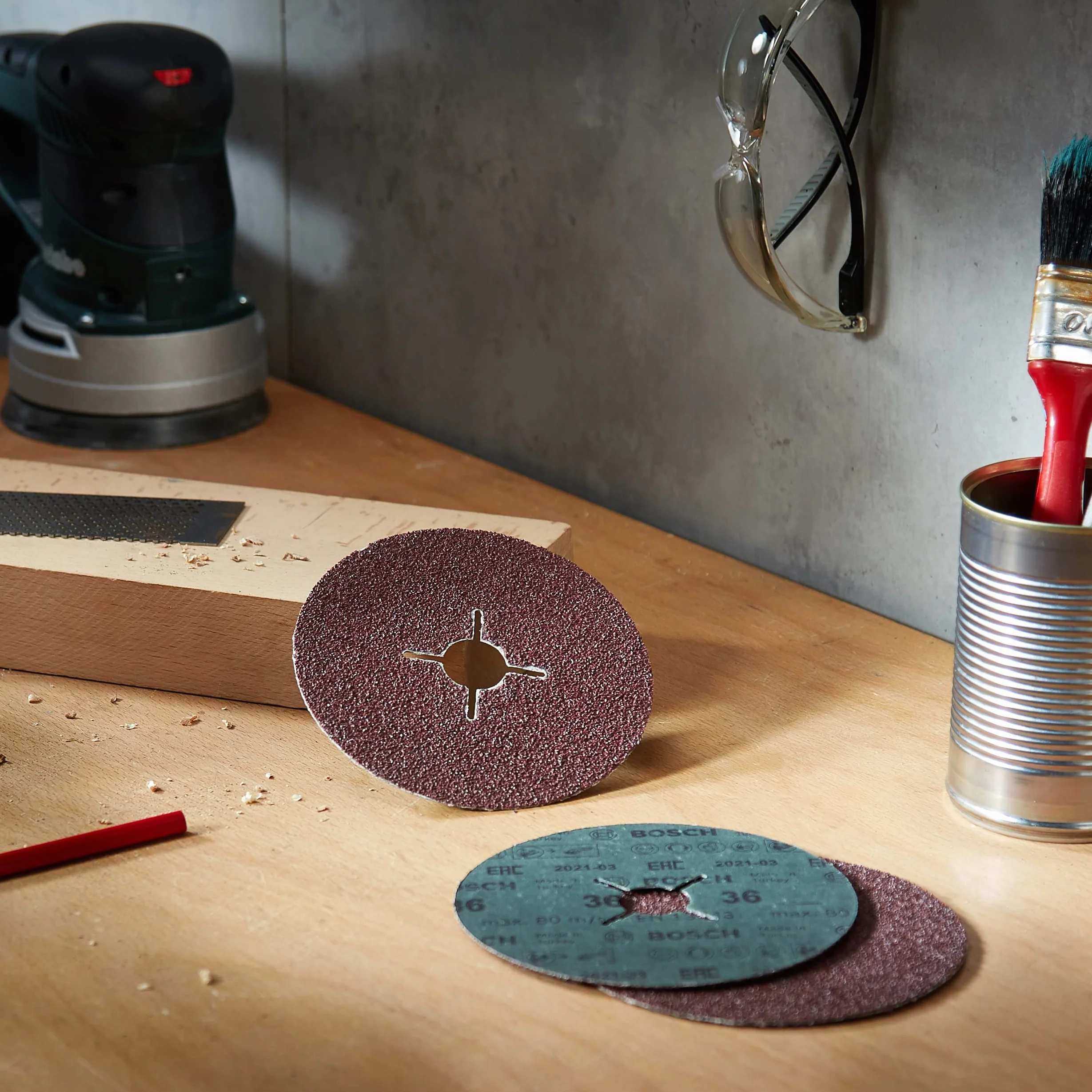 Bosch DIY tarcza szlifierska do szlifierek kątowych, różne materiały, 5 sztuk, Ø 125 mm, ziarnistość 36)