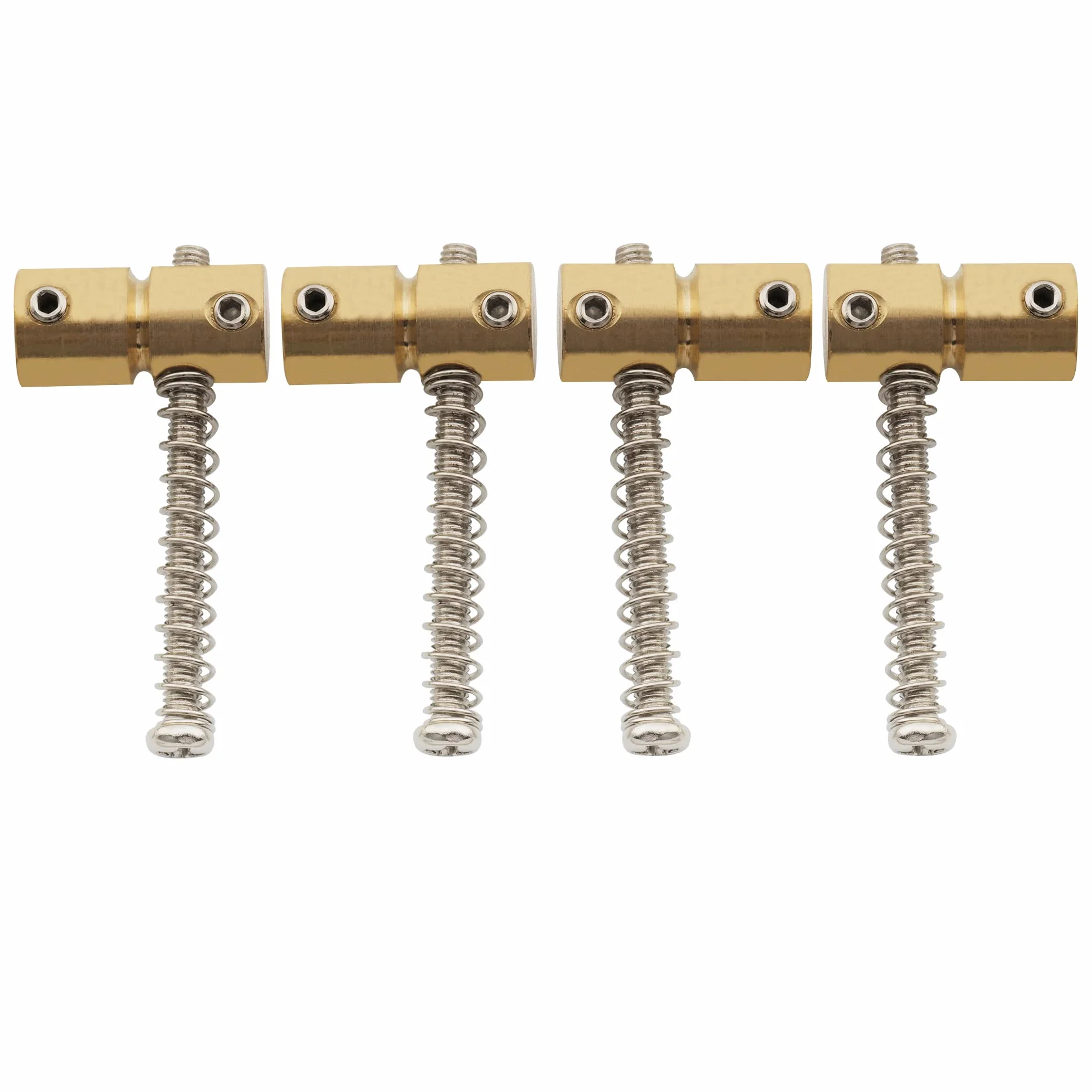 Musiclily Pro 19mm Siodełko Mosiądz Mostka Basowy do 4-strunowy Gitary Basowej Precision Bass/Jazz Bass, Chrom(4 szt.)