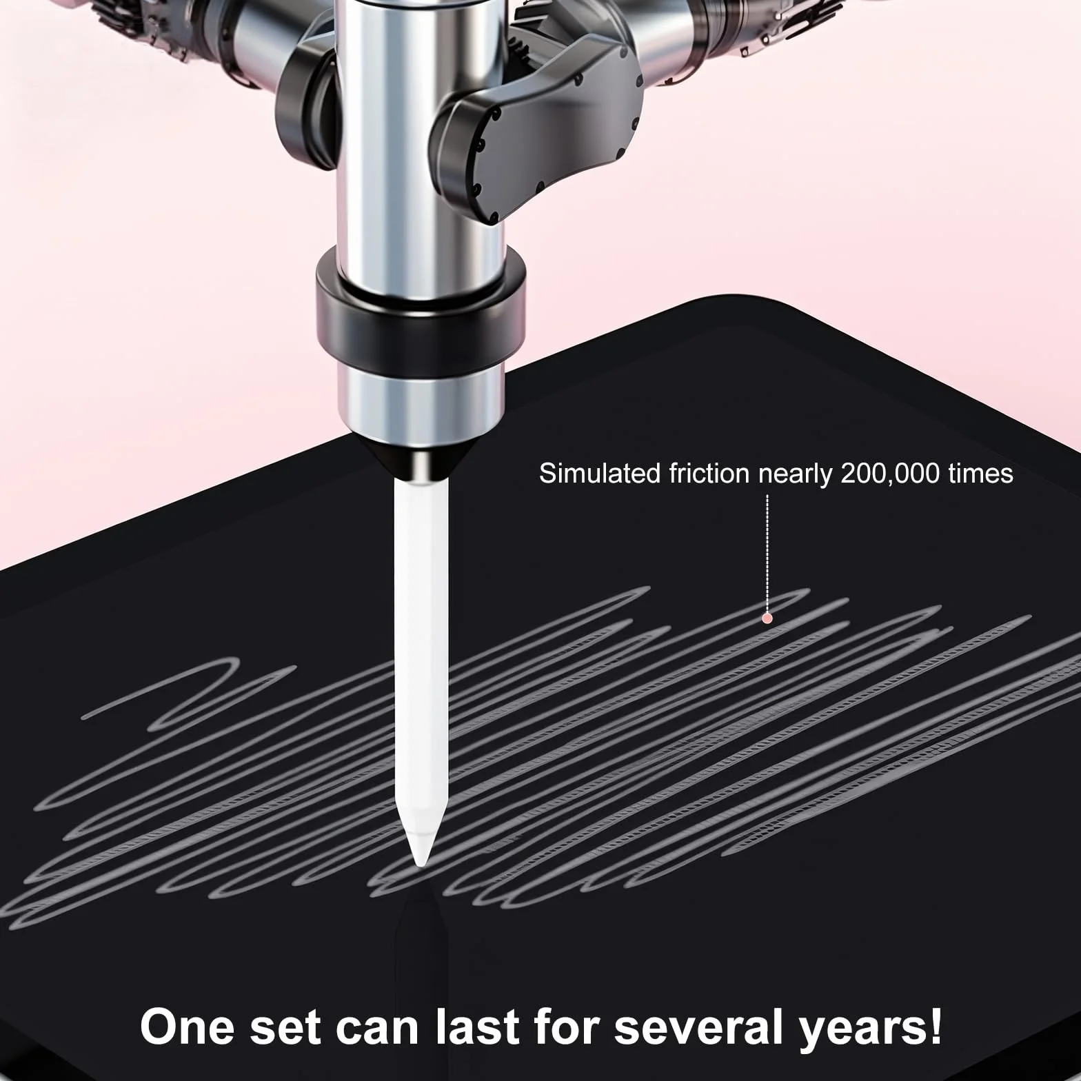 Zestaw 6 wymiennych końcówek kompatybilnych z Apple Pencil 1./2. generacji i USB-C – wymienne końcówki do pisania, rysowania i notatek na tabletach, nadają się do gołych ekranów