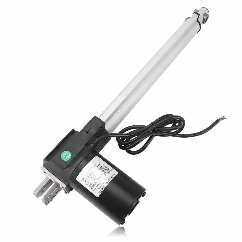 Siłownik Liniowy DC 12V, 300mm, 4000N, Elektryczny Mechanizm Otwierania Drzwi z Uchwytem Montażowym do Samochodów, RV, Statków, TV, Stołów Podnośnych