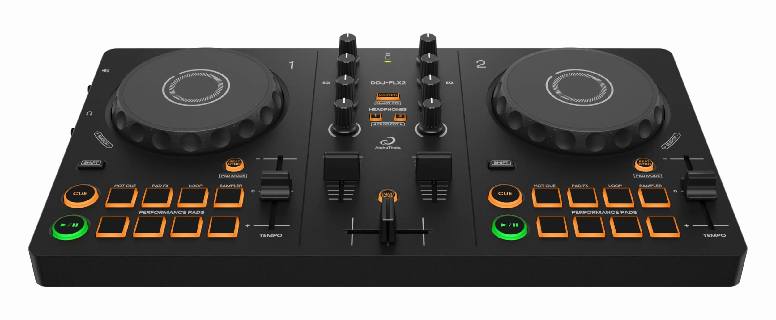 Pioneer DJ AlphaTheta DDJ-FLX2 kompaktowy 2-kanałowy kontroler DJ
