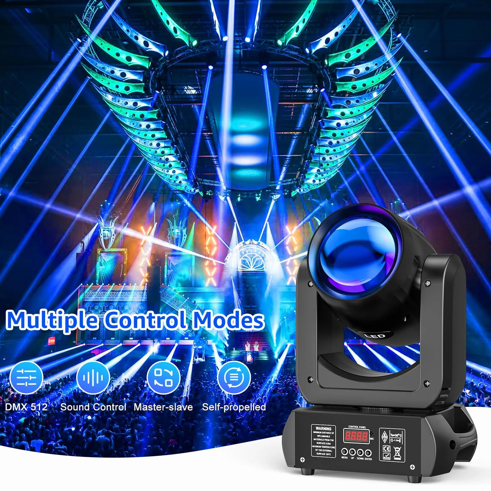 Ruchoma głowica LED DMX 150 W 8 GOBO RGBW reflektor sceniczny dla DJ