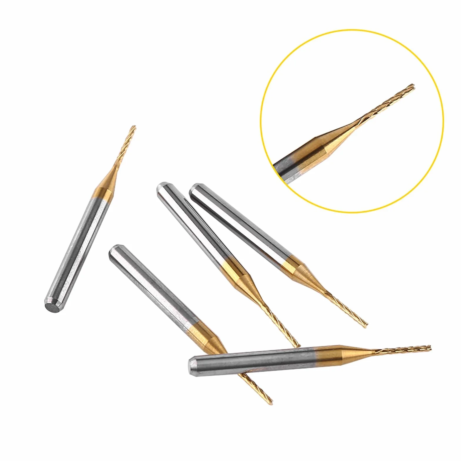 10 stücke Hartmetall Schaftfräser Coat Fräser Gravur Bits Rotary Grate Set 3,175mm x 1mm