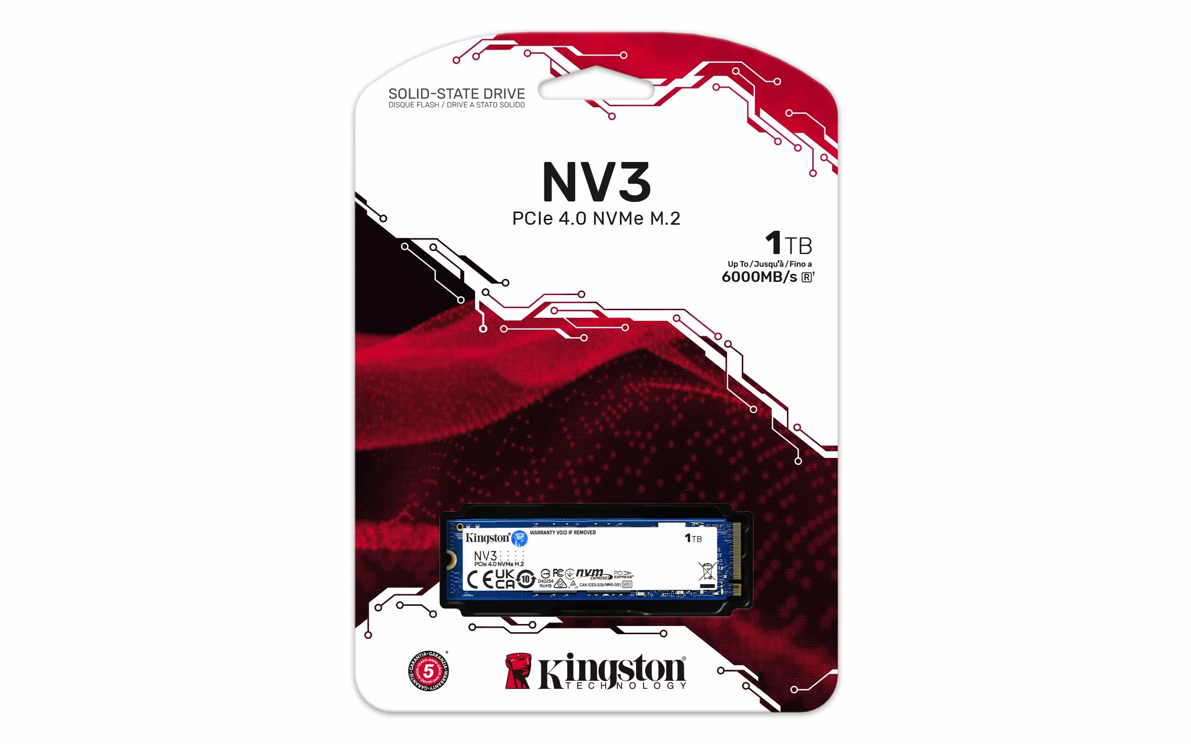 Kingston NV3 NVMe PCIe 4.0 wewnętrzny dysk SSD 1TB M.2 2280-SNV3S/1000G
