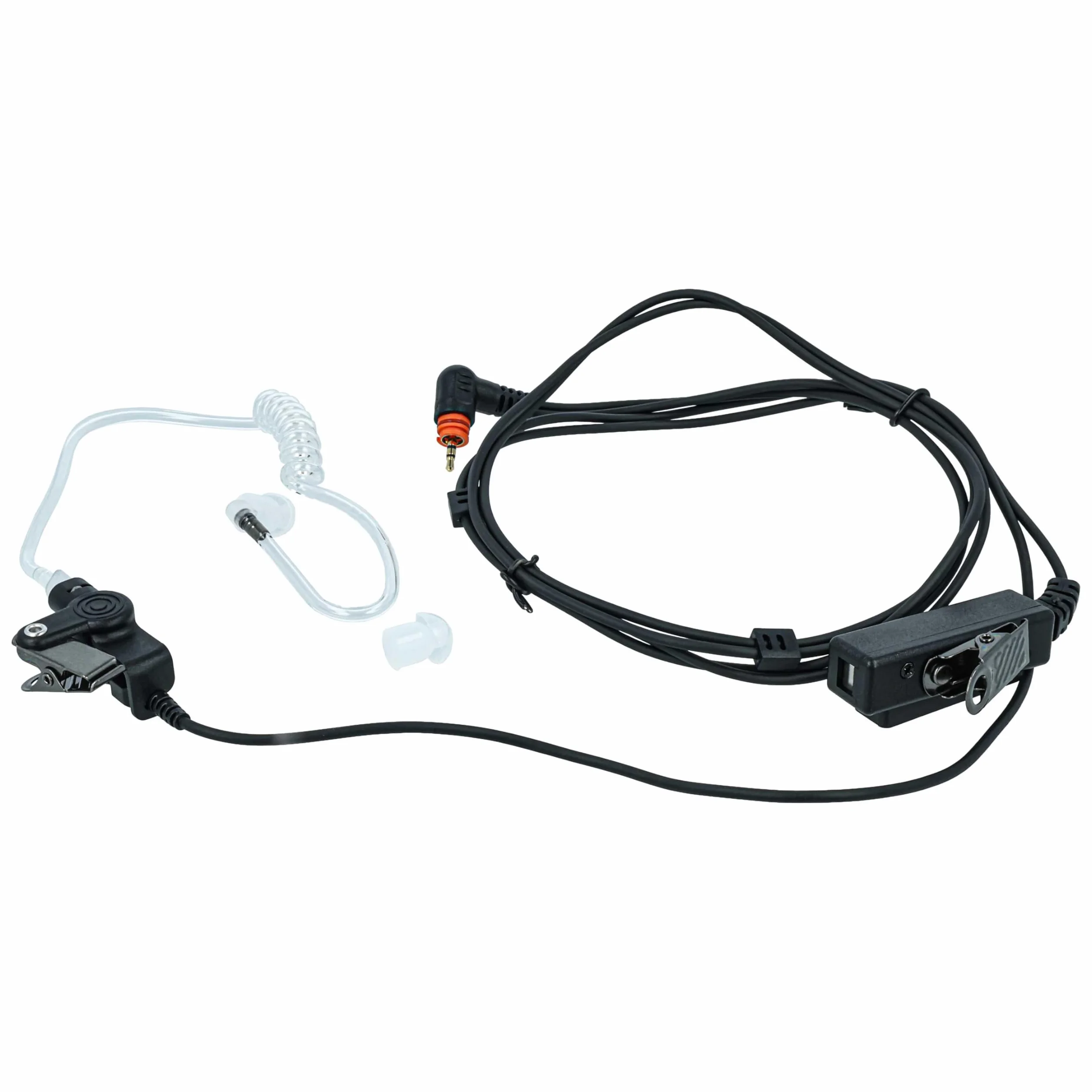 vhbw Zestaw słuchawkowy kompatybilny z Motorola SL7550, SL1K, SL4010, SL1600, SL4000, SL7500, SL1M krótkofalówka - przezroczysty, czarny