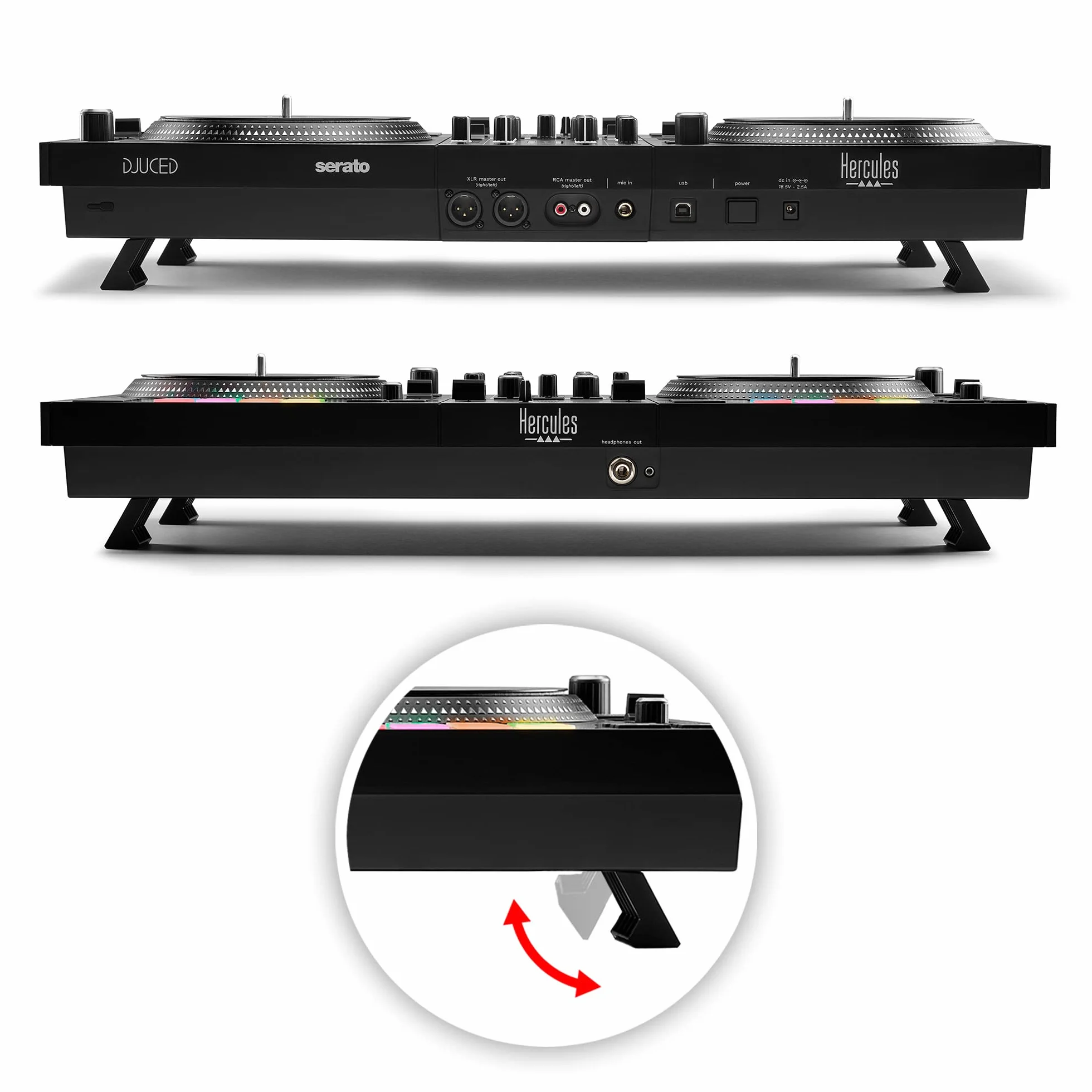 Hercules DJControl Inpulse T7 – Motoryzowany, dwukanałowy kontroler DJ w eleganckiej czerni