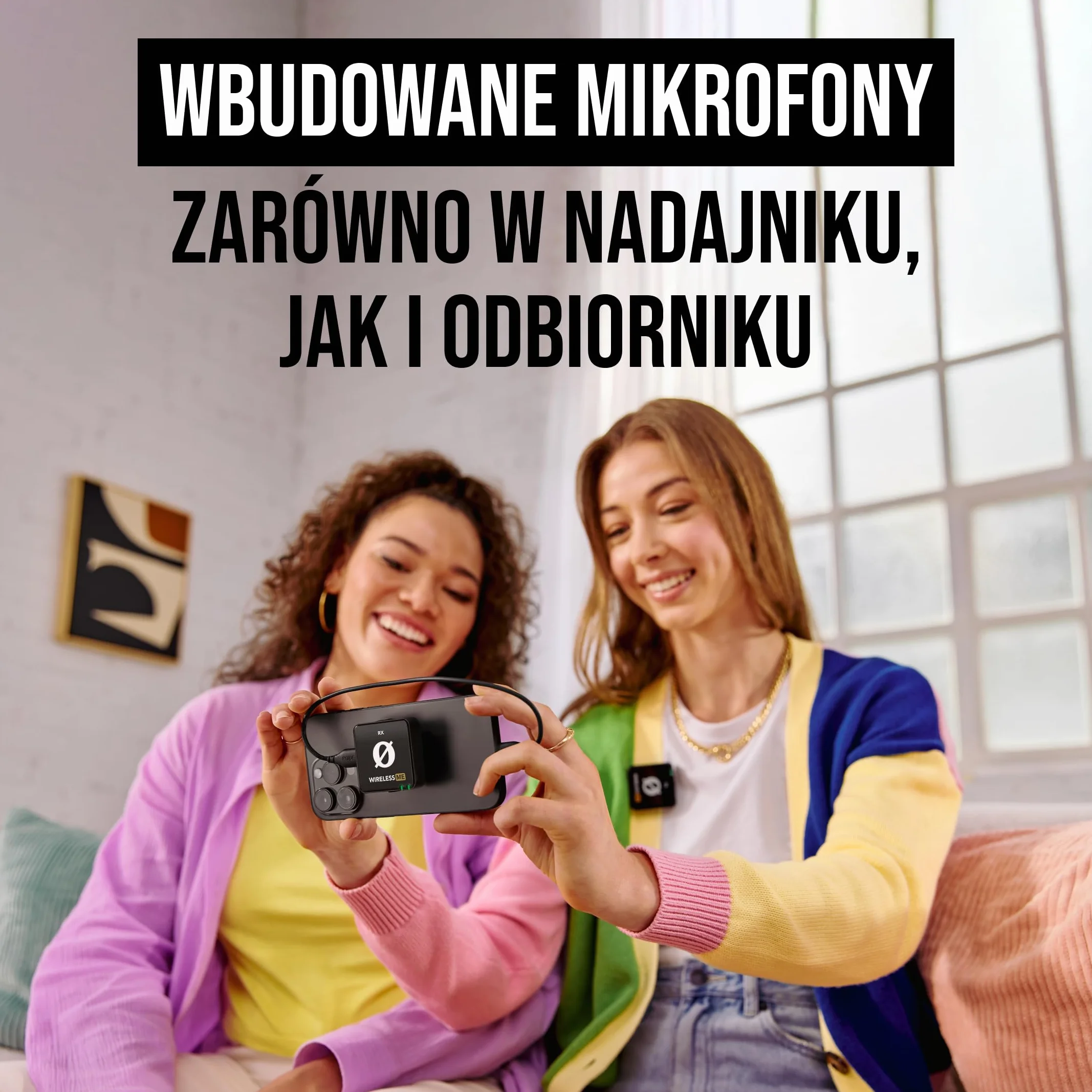 RØDE Wireless ME Dual Set - Ultrakompaktowy bezprzewodowy system mikrofonów z GainAssist, zasięgiem 100 m do filmów, wywiadów i treści (Czarny)