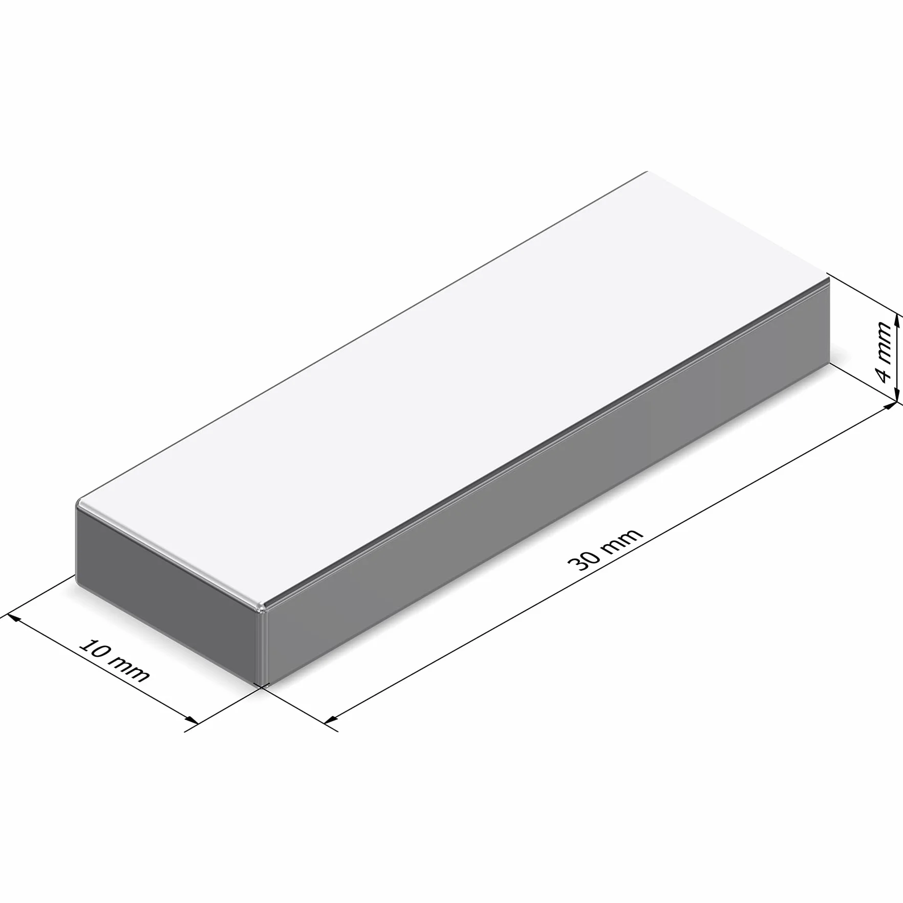 Sensei 5 sztuk Magnes neodymowy prostokątny 30x10x4 mm, bardzo mocne magnesy neodymowe sztabkowe 5,4 kg udźwigu