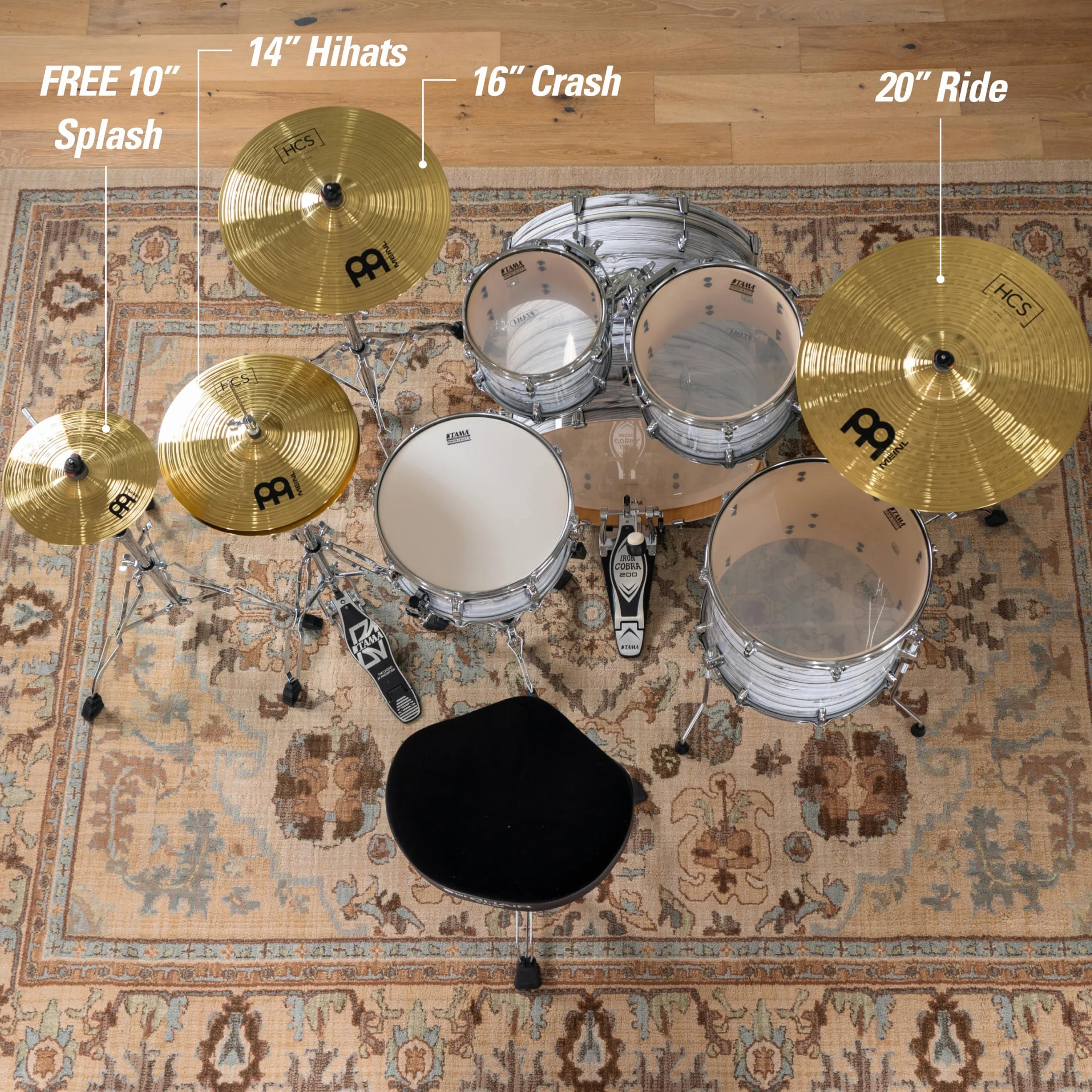 Meinl HCS Cymbal Set Special Edition with free Splash - Zestaw talerzy