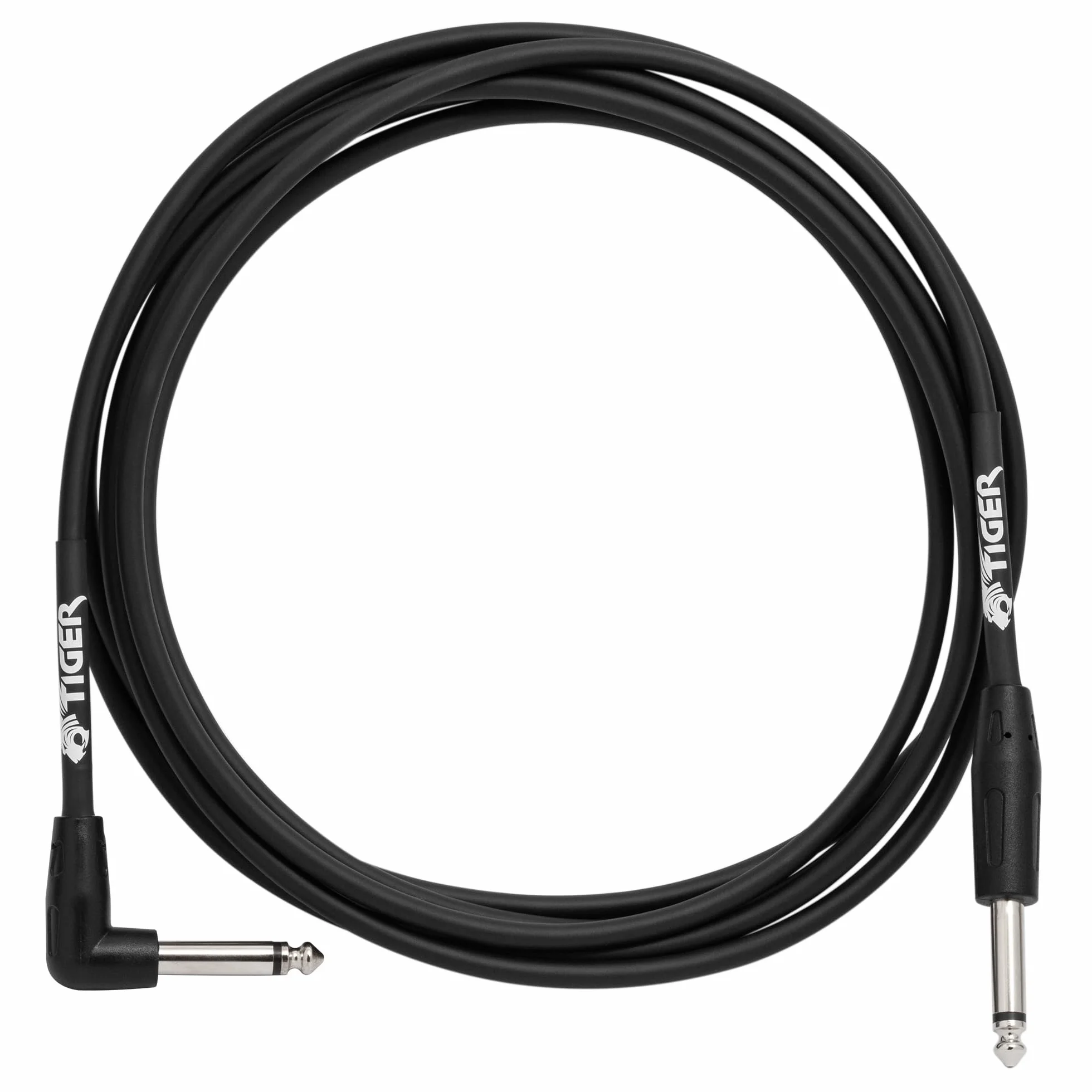 Kabel gitarowy - Klawiatura basowa E-Drums Instrument Lead - Prosty/Kątowy - Gniazda 6,35 mm 1/10.2 cm - Kabel 3 m - TIGER GAC42