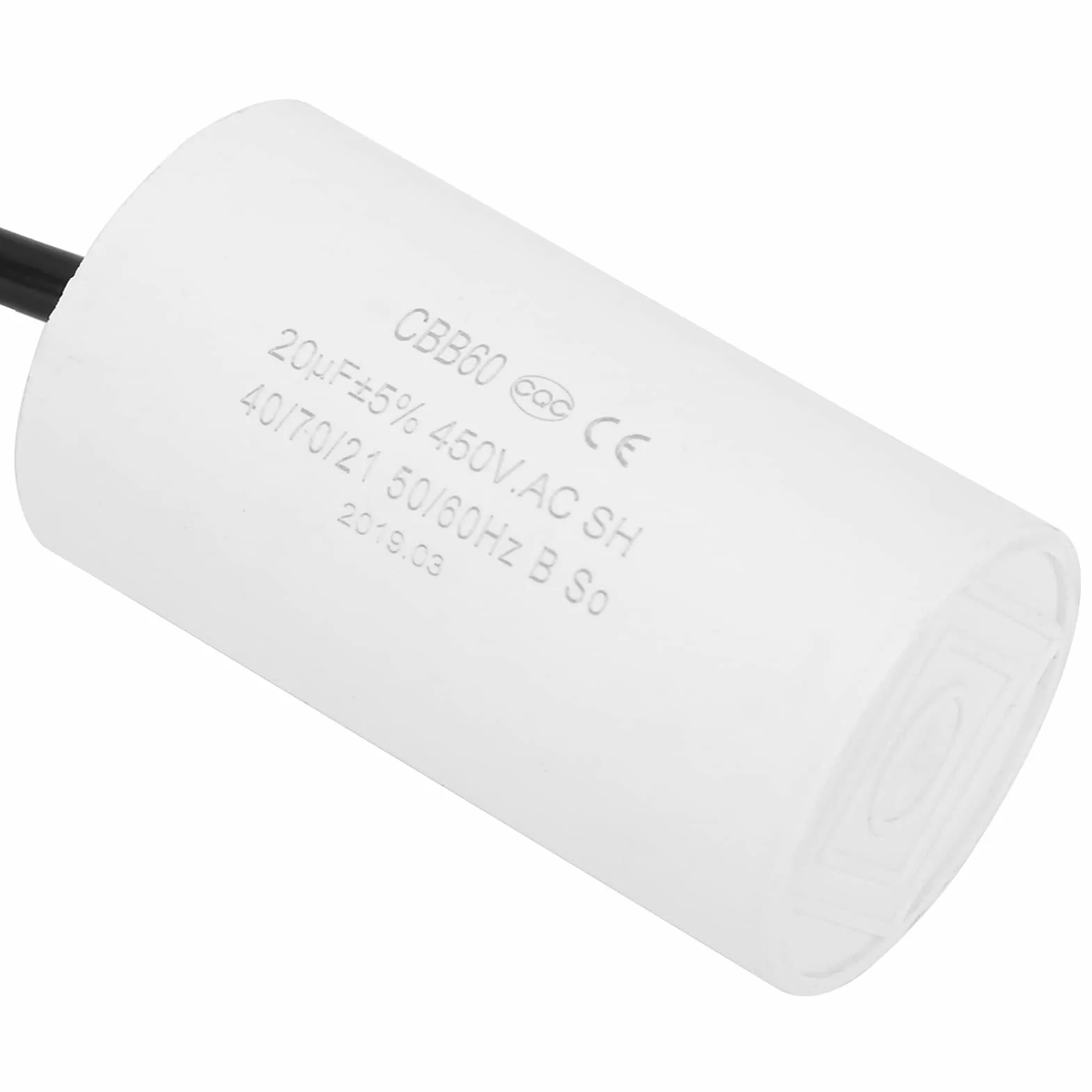 Kondensator rozruchowy Kondensator Silnik CBB60 450V 20uF Kondensator Microfarad z przewodem przewodowym