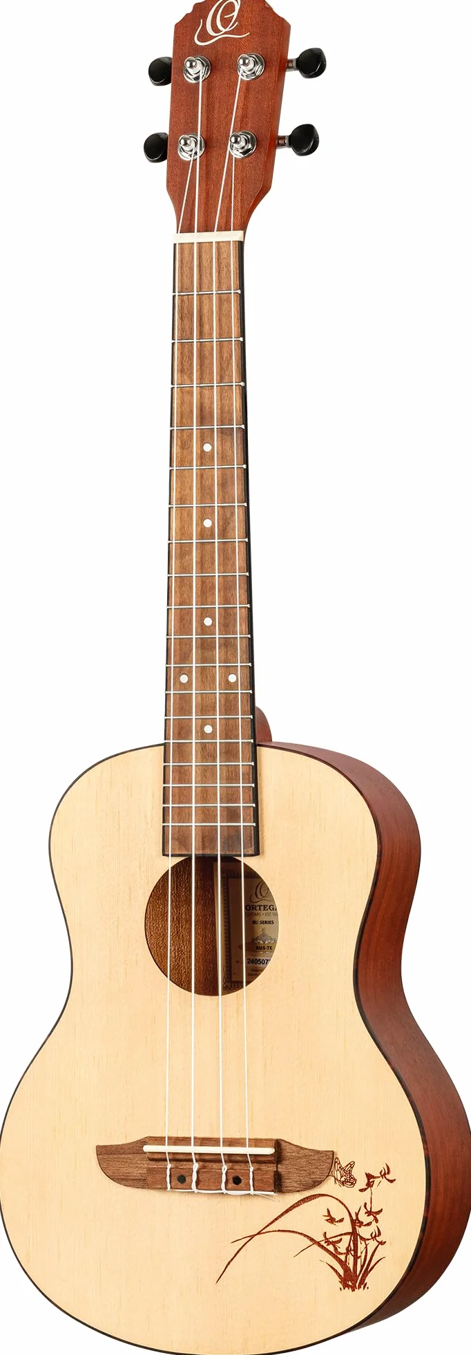 Ortega RU5-TE Tenor Ukulele Świerkowy Blat Sapele Korpus Satynowe Wykończenie 18 Progów