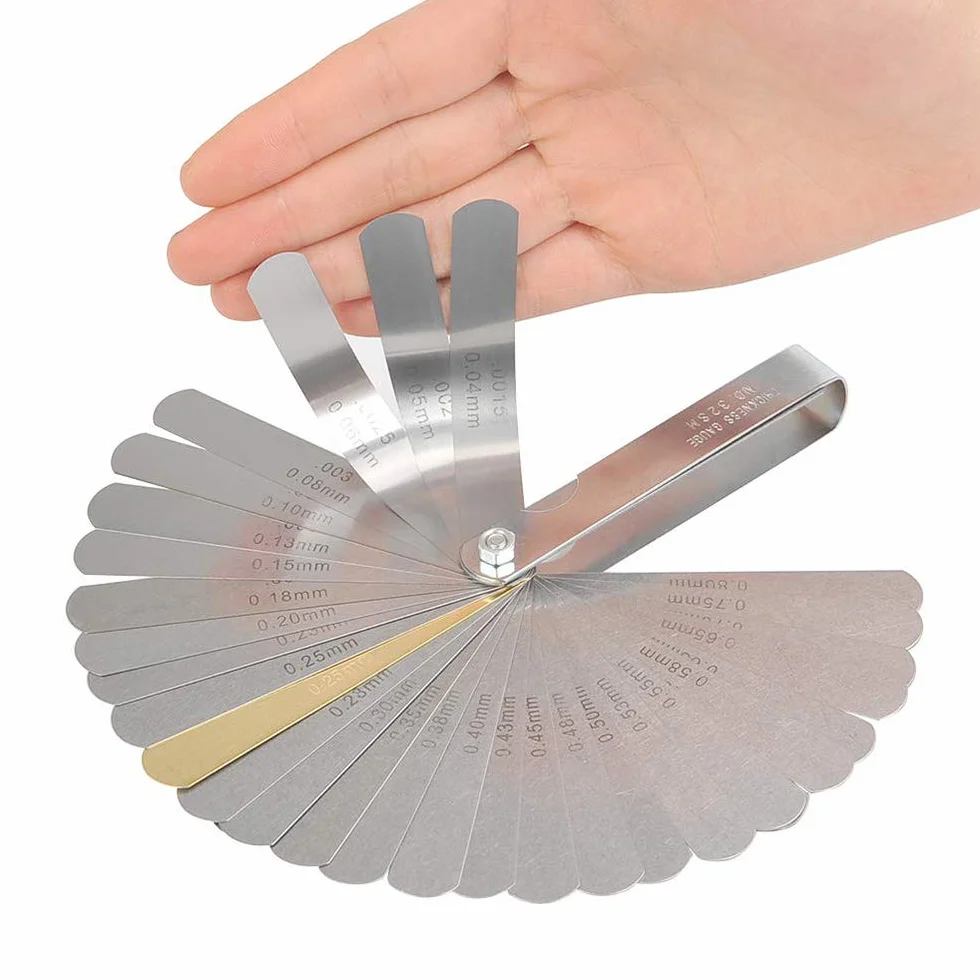 Jeffergarden Zestaw Narzędzi Gitarowych 9 promień Manowy 32 Blades Feeler Gauge Guitar Tool do Naprawy Konserwacji