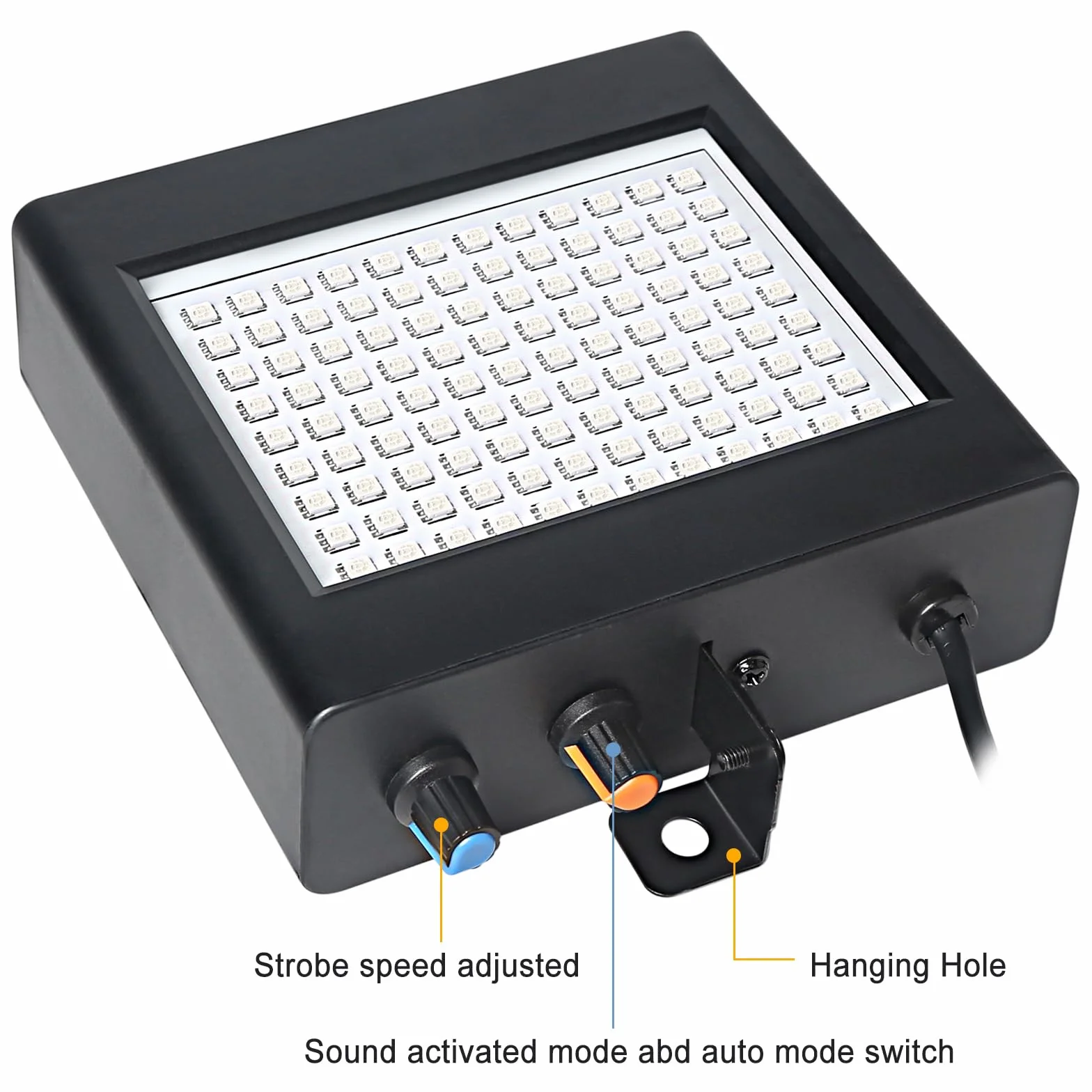 Multicolor stroboskop z pilotem zdalnego sterowania, 108 diod LED, stroboskop, sterowany muzyką, lampa błyskowa do pokoju, dyskoteki, na imprezę, dyskotekę, stroboskop, stroboskop, projektor efektów
