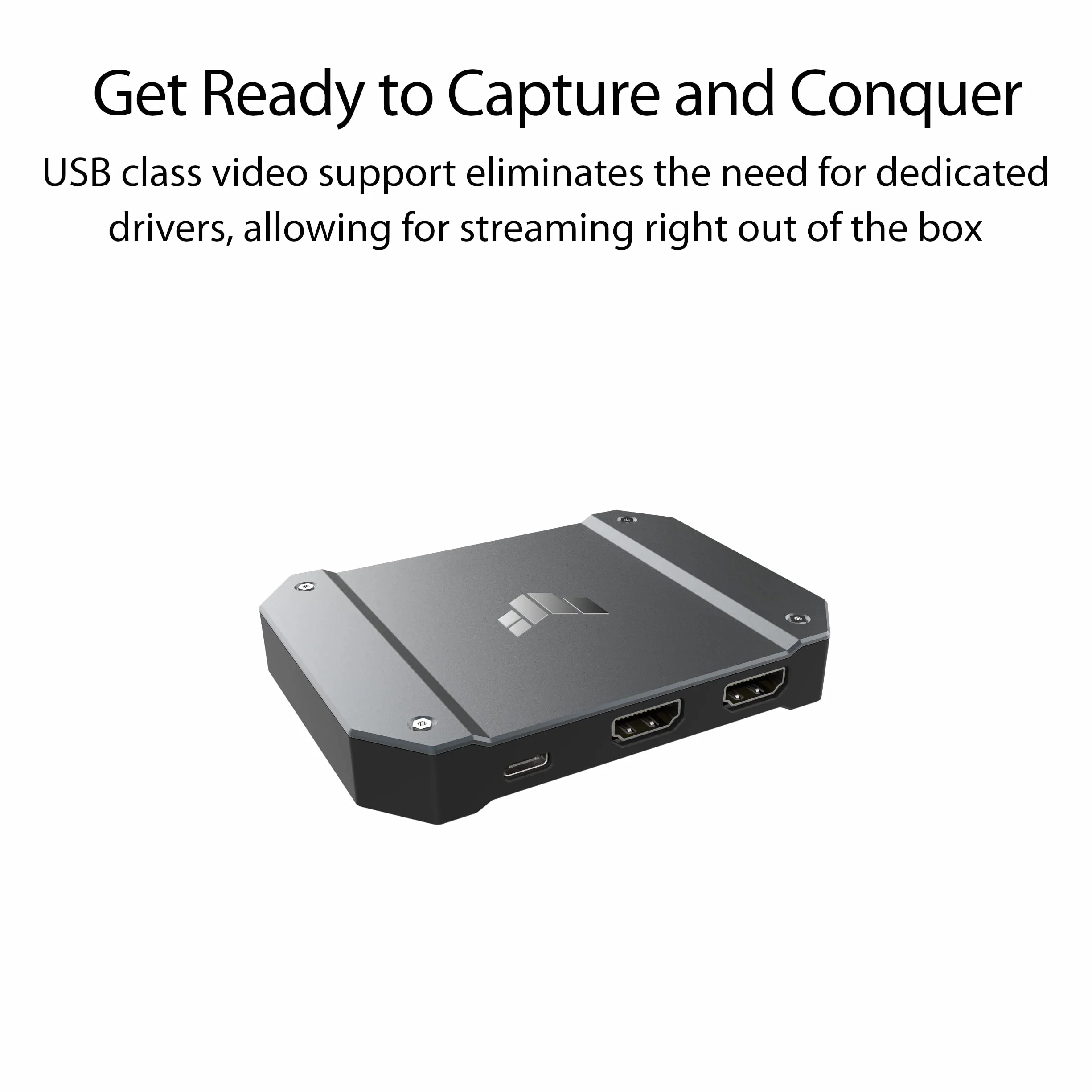 ASUS TUF Gaming Capture Card CU4K30 (4K60 HDR Passthrough, przechwytywanie 4K30, USB C 3.2, wej?cia audio/kontrolera, certyfikat OBS?, Ultra Low Latency, PS4 / PS4 Pro / PS5, Xbox One/Series X/S)