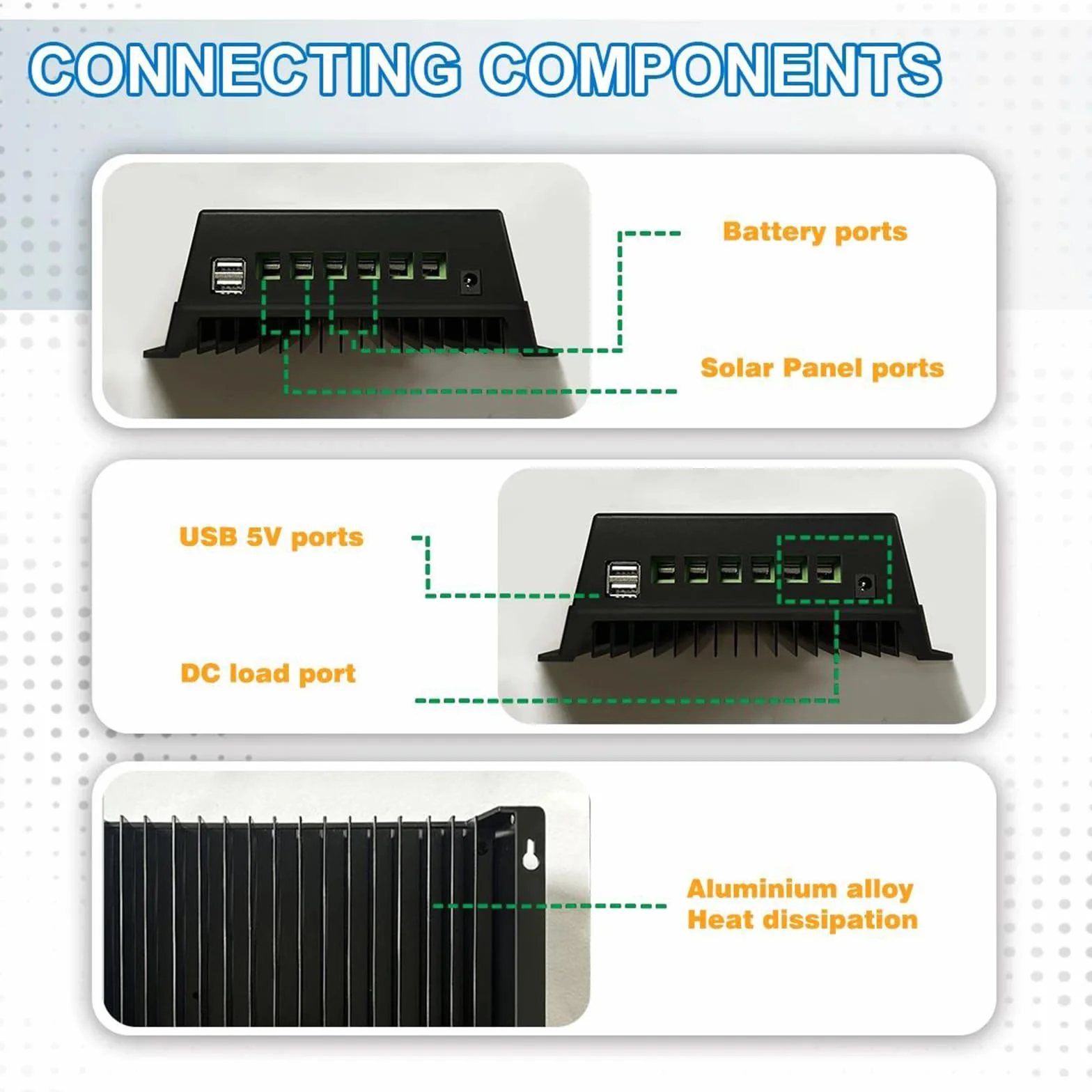 Kontrolery paneli solarnych 150 A systemy ładowania akcesoria do domu ulepsza baterie życie odporne na warunki atmosferyczne wzory zewnętrzne solarne regulator mocy