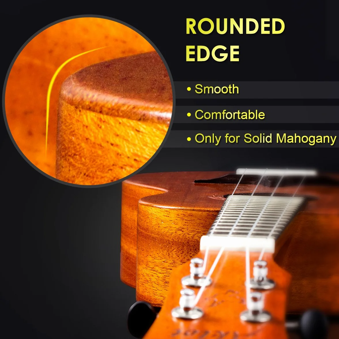 Aklot ukulele sopranowe 53 cm solidny mahoń Ukelele dla profesjonalnych początkujących zestaw z torbą na Gig Strap String Instrukcja broszura