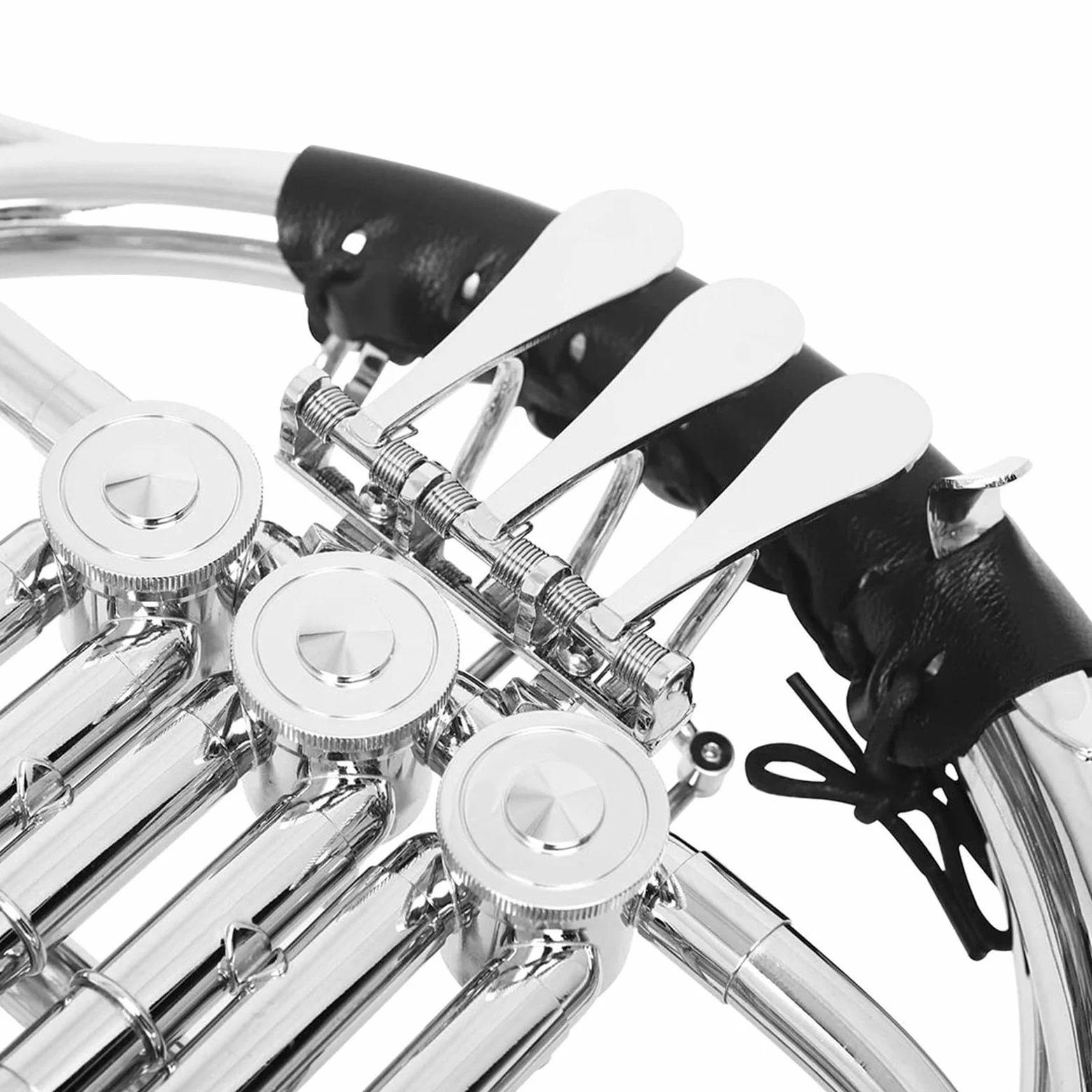 3 Klucze Srebrzony Róg Francuski Bb Dzielony Podwójny Rząd Mosiężny Instrument Muzyczny Z Akcesoriami