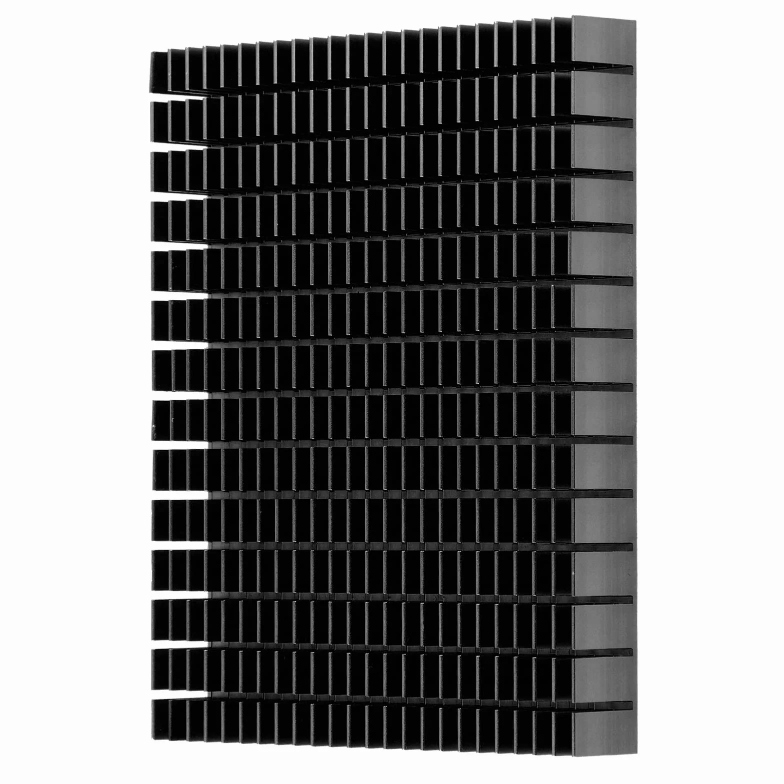 Aluminiowy radiator, 150 x 120, 20 mm, moduł radiatora, płetwa chłodnicy, wysoka wydajność, duży, do chłodzenia płyty głównej PCB LED, routera z płytą tylną GPU (czarny)
