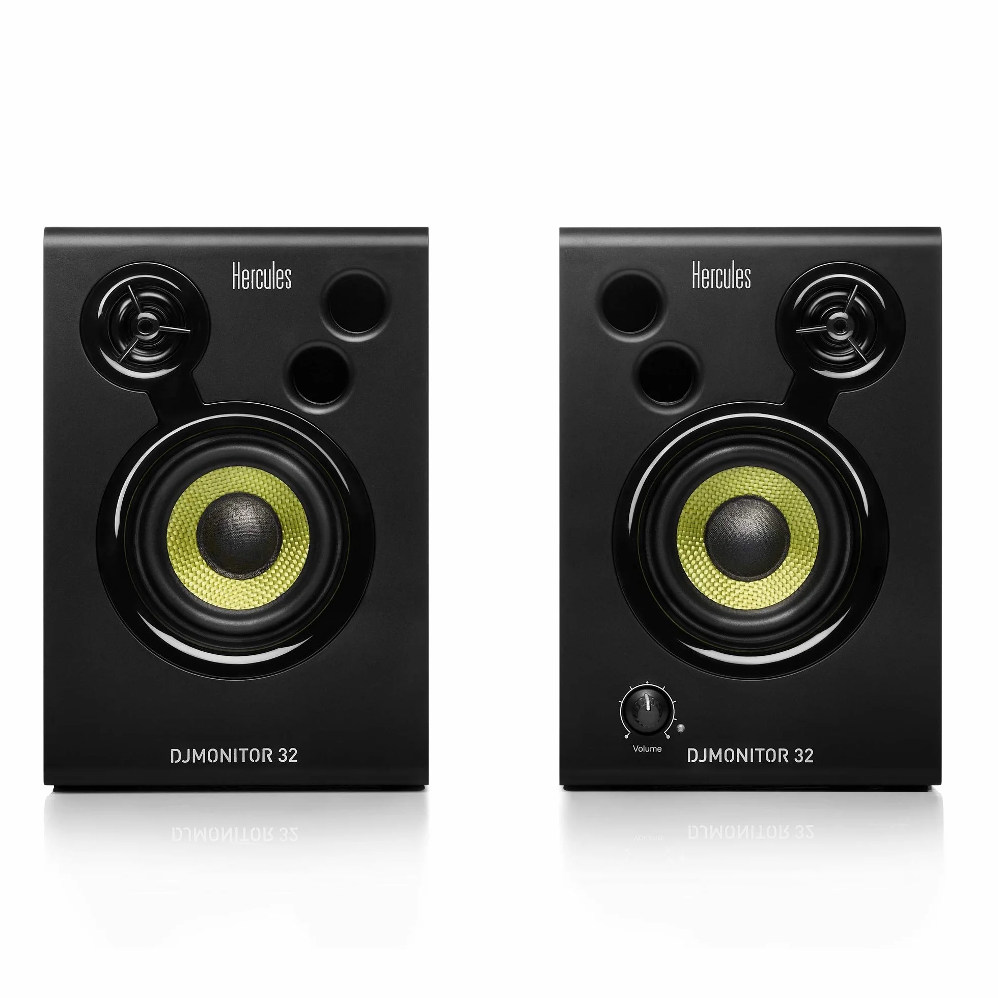 Hercules DJMonitor 32 – Kompaktowe 2-drożne aktywne monitory DJ z głośnikami 3,5” do studia i DJ-a