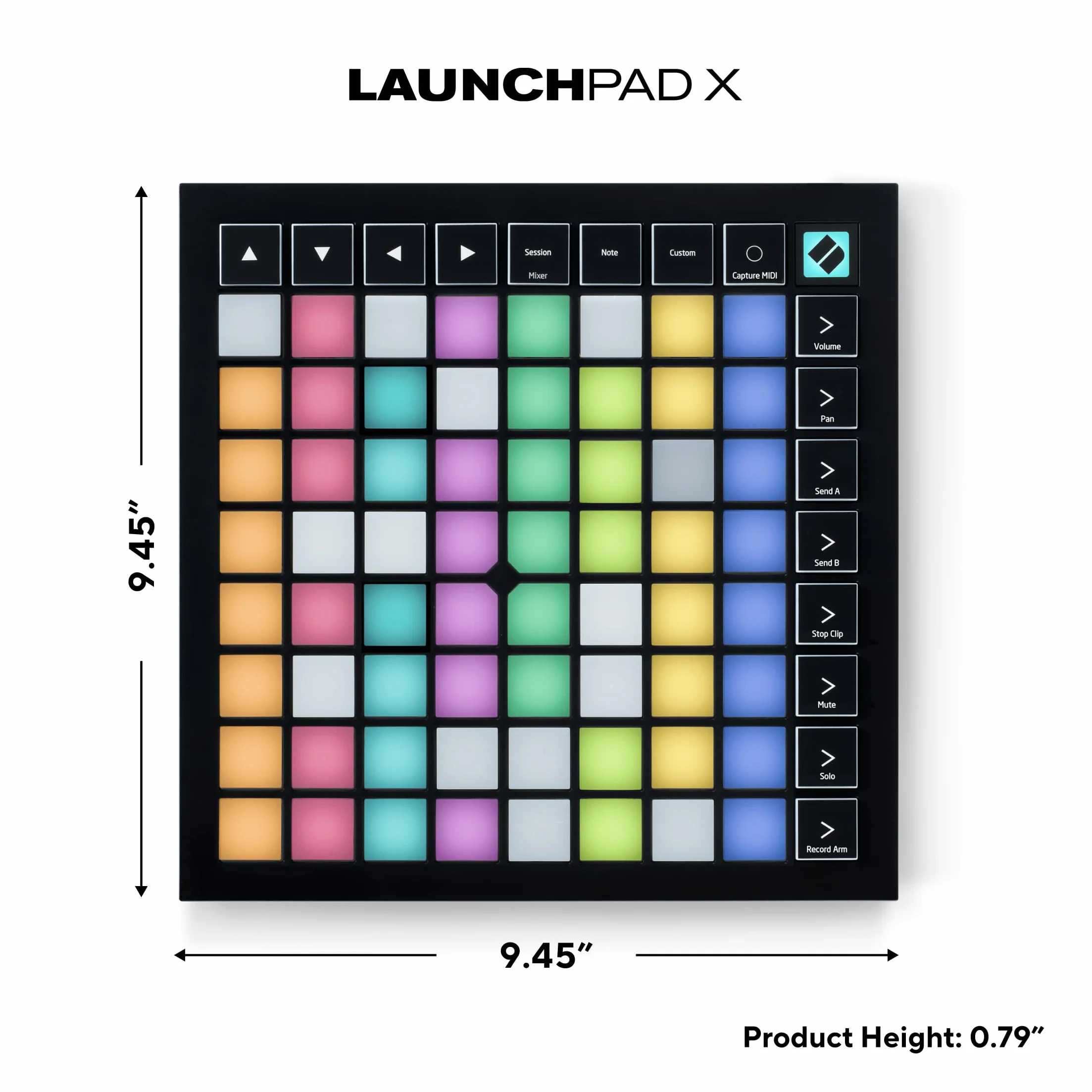 Novation Launchpad X MIDI Grid Kontroler do Ableton Live / Logic Pro, łatwe sterowanie, dynamiczne odtwarzanie nut, tryby Scale