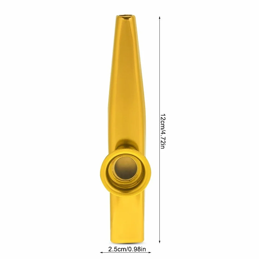 Metal Kazoo Guitar Ukulele Violin Companion Accessory (Gold)