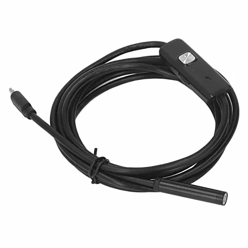 Kamera Inspekcyjna, Endoskop Przemysłowy USB, Kąt Widzenia 70° z 6 Diodami LED, Kamera Inspekcyjna do Rur z sondą 7 Mm, Piksel 0.3 MP, IP67, Boroskopy (1M)