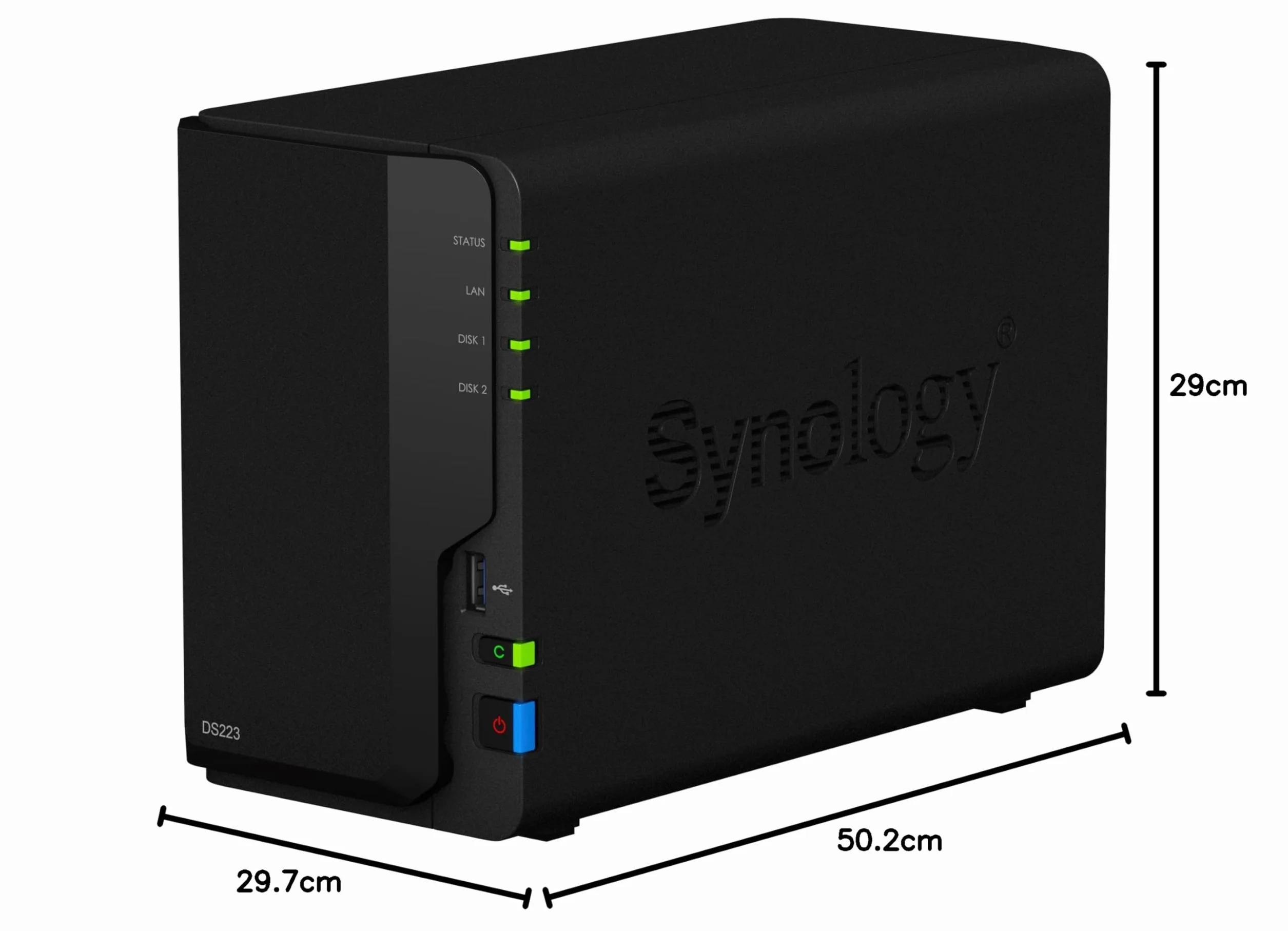 Synology 2-kieszeniowy NAS DS223 (bez dysku)