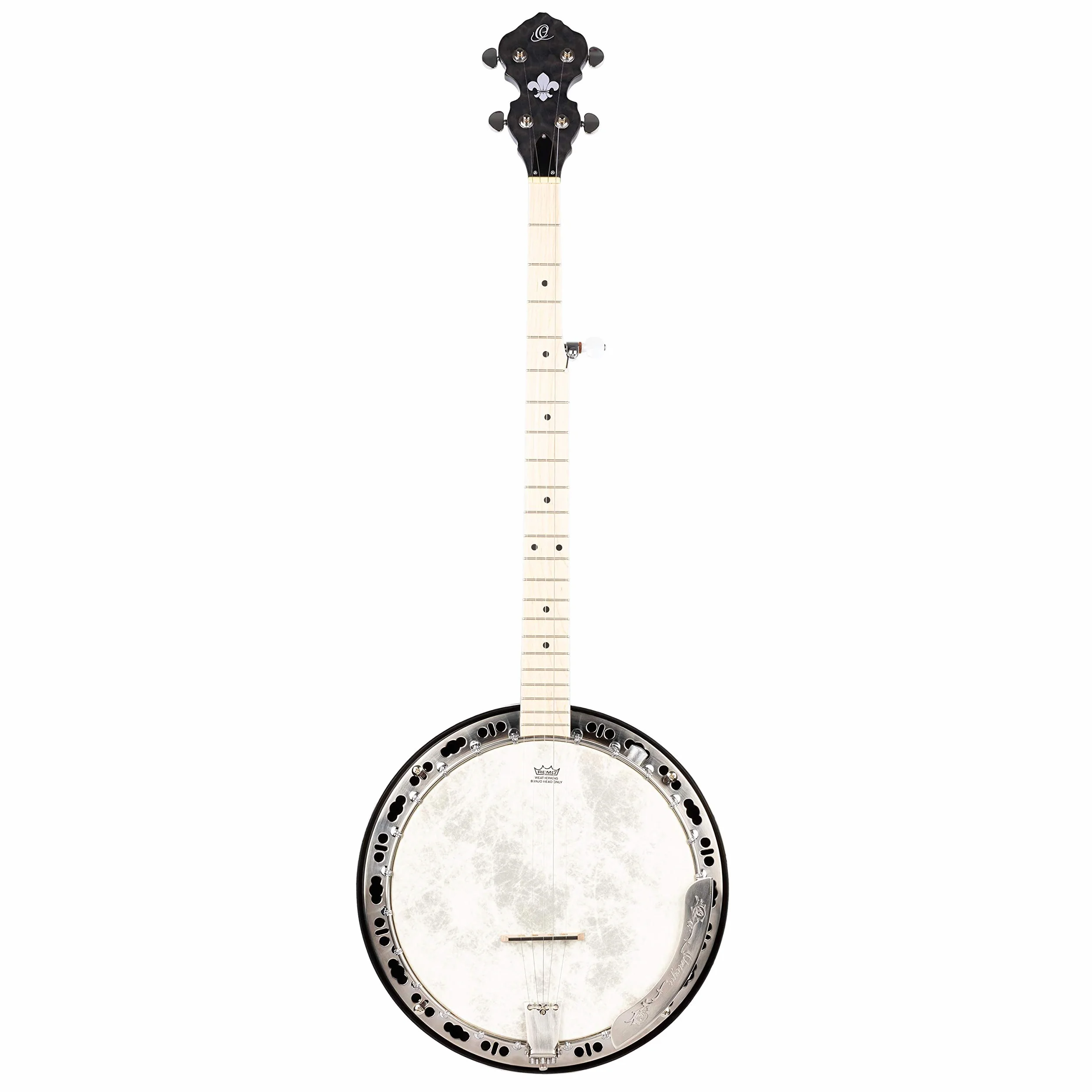 ORTEGA Raven Series Banjo 5 stringów Lefty - przezroczysty Charcoal + Gigbag (OBJE400TCO-L)