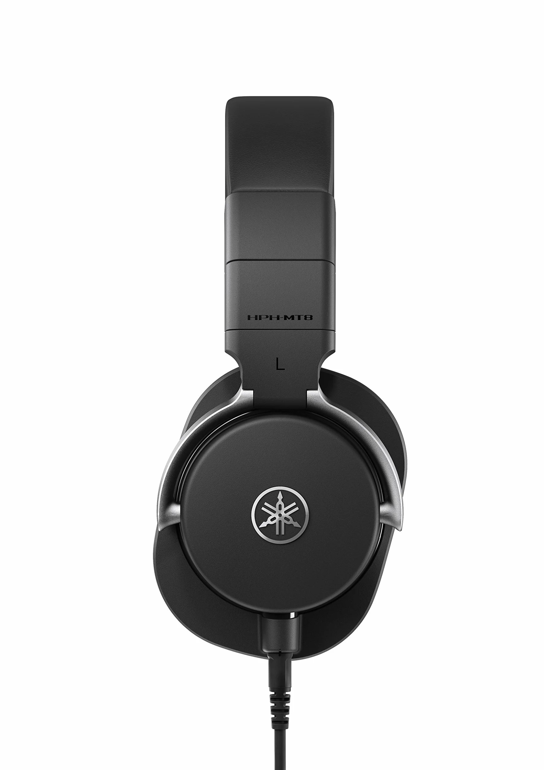 Yamaha Słuchawki studyjne HPH-MT8 – składane słuchawki wysokiej klasy z kablem 3 m (gładki) i kablem spiralnym 1,2 m ze standardową wtyczką adaptera stereo 6,3 mm, w kolorze czarnym