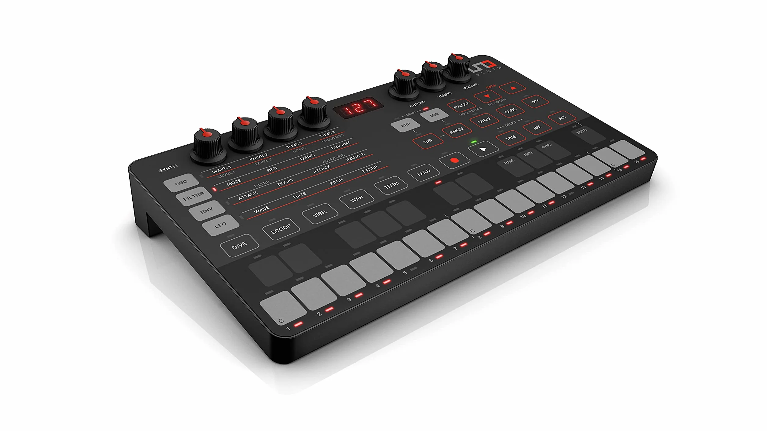 IK Multimedia IP-UNO-SYNTH-IN Analogowy Syntezator, Czarny