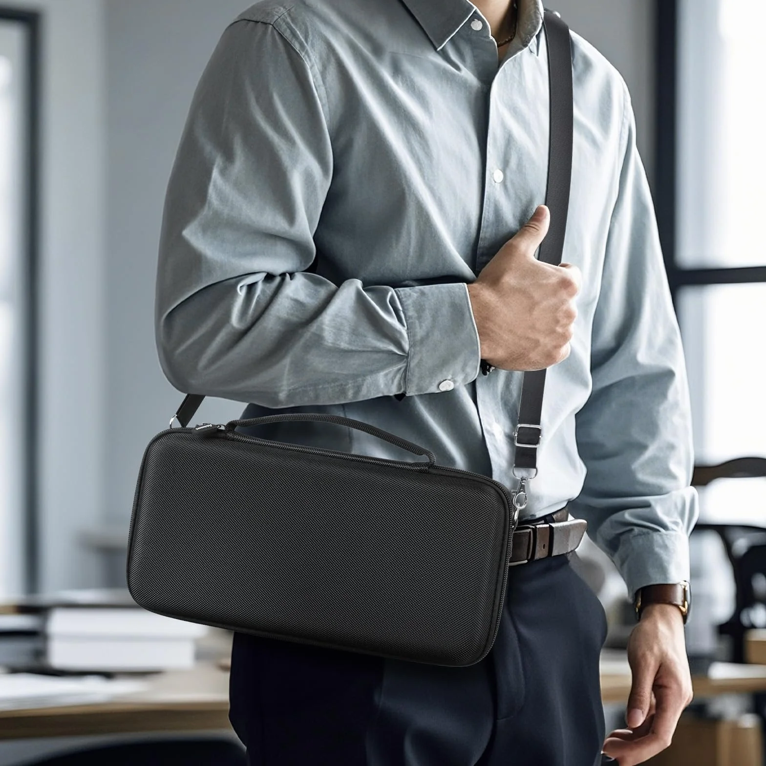 Etui kompatybilne z Apple 2024 Mac mini M4 / M4 Pro z chipem, organizer Hard Electronics pasuje do klawiatury, Magic Mouse, ładowarki i akcesoriów (tylko pudełko) - czarne
