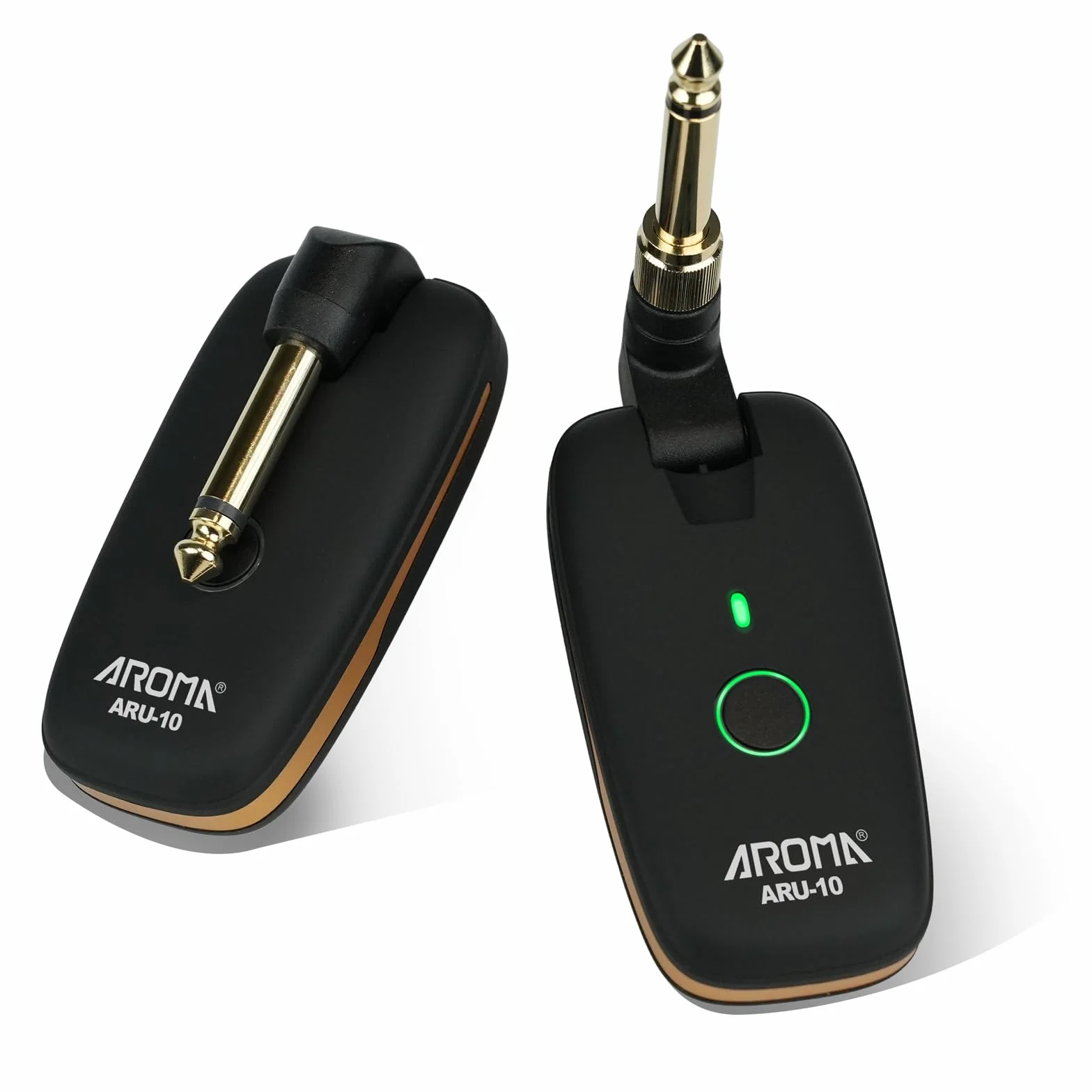 Aroma Bezprzewodowy System Gitarowy UHF z Akumulatorem Nadajnik i Odbiornik Audio, Obsługa 7 Kanałów do Gitary, Basu i Instrumentów Elektrycznych