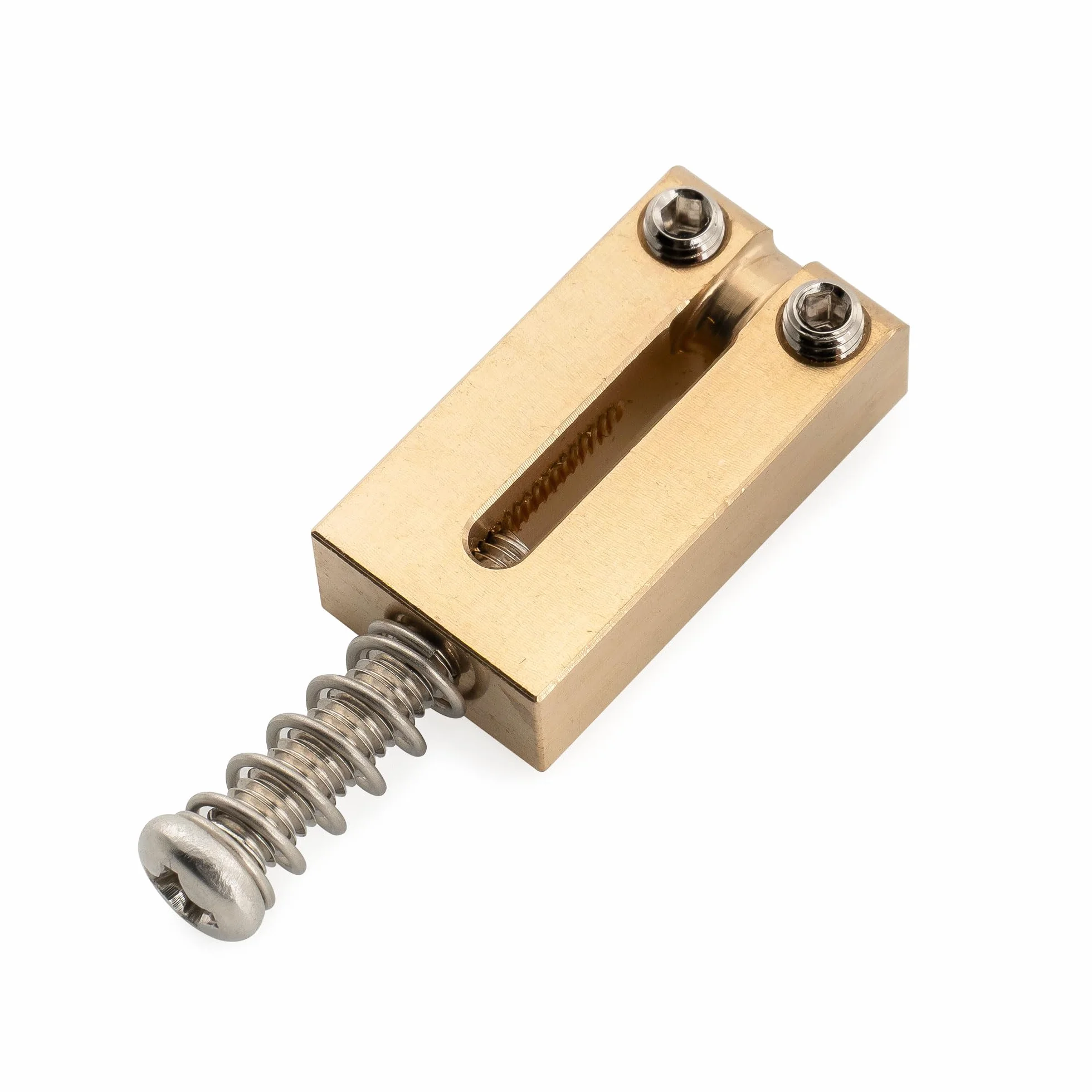 Musiclily Ultra 10,5mm Mosiężne Siodełka Modern Style do Gitary Elektrycznej typu Strat/Tele, Oryginalny Kolor(6 szt.)